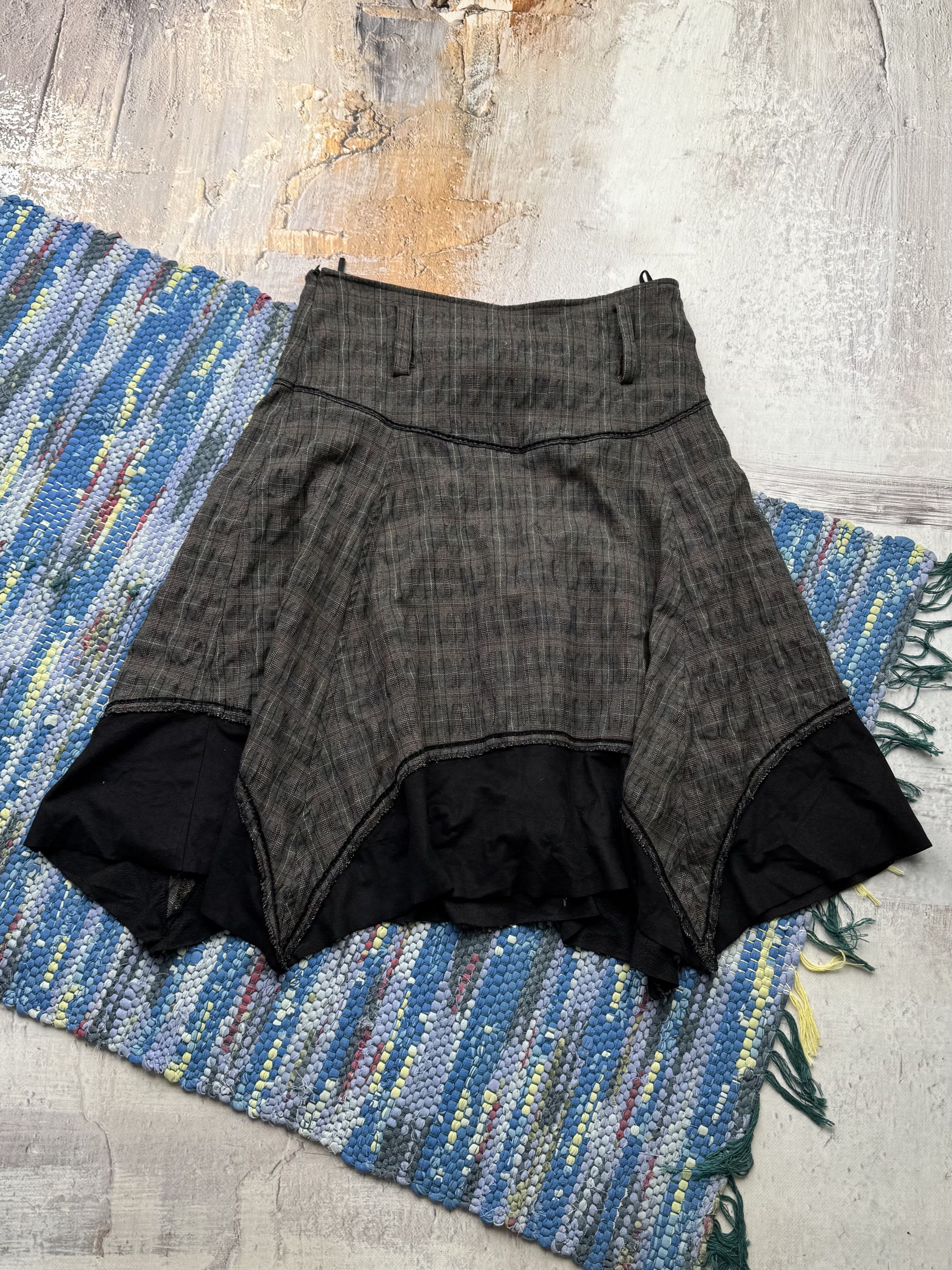 Japanese Brand Vintage Asymmetry Midi Flare Skirt A734(601) Size 30" / US 8 / IT 44 - 8 Thumbnail