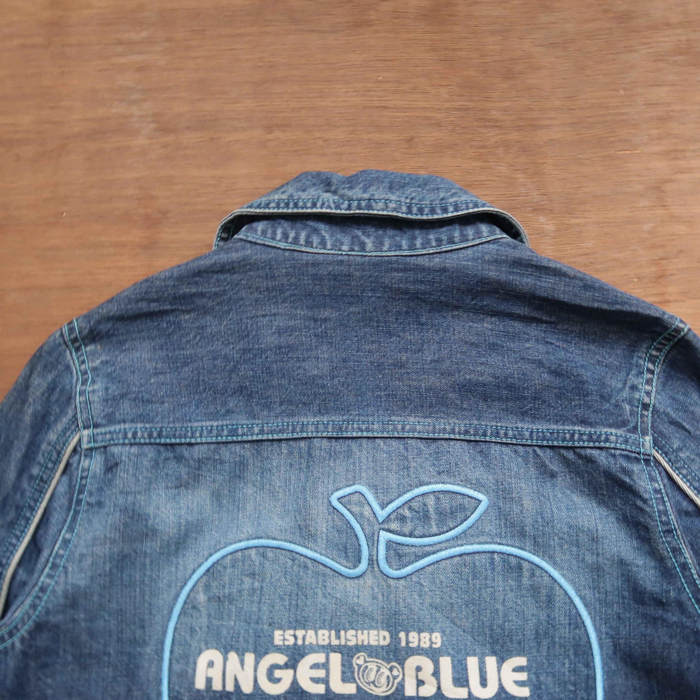 Japanese Brand Vintage Angel Blue Apple Double Breasted Jacket Size US M / EU 48-50 / 2 - 13 Thumbnail