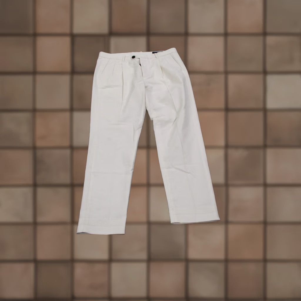 Allsaints Allsaints Mens 33 White Chino Tapered Cropped Performance Golf Business Size US 28 / EU 44 - 1 Thumbnail