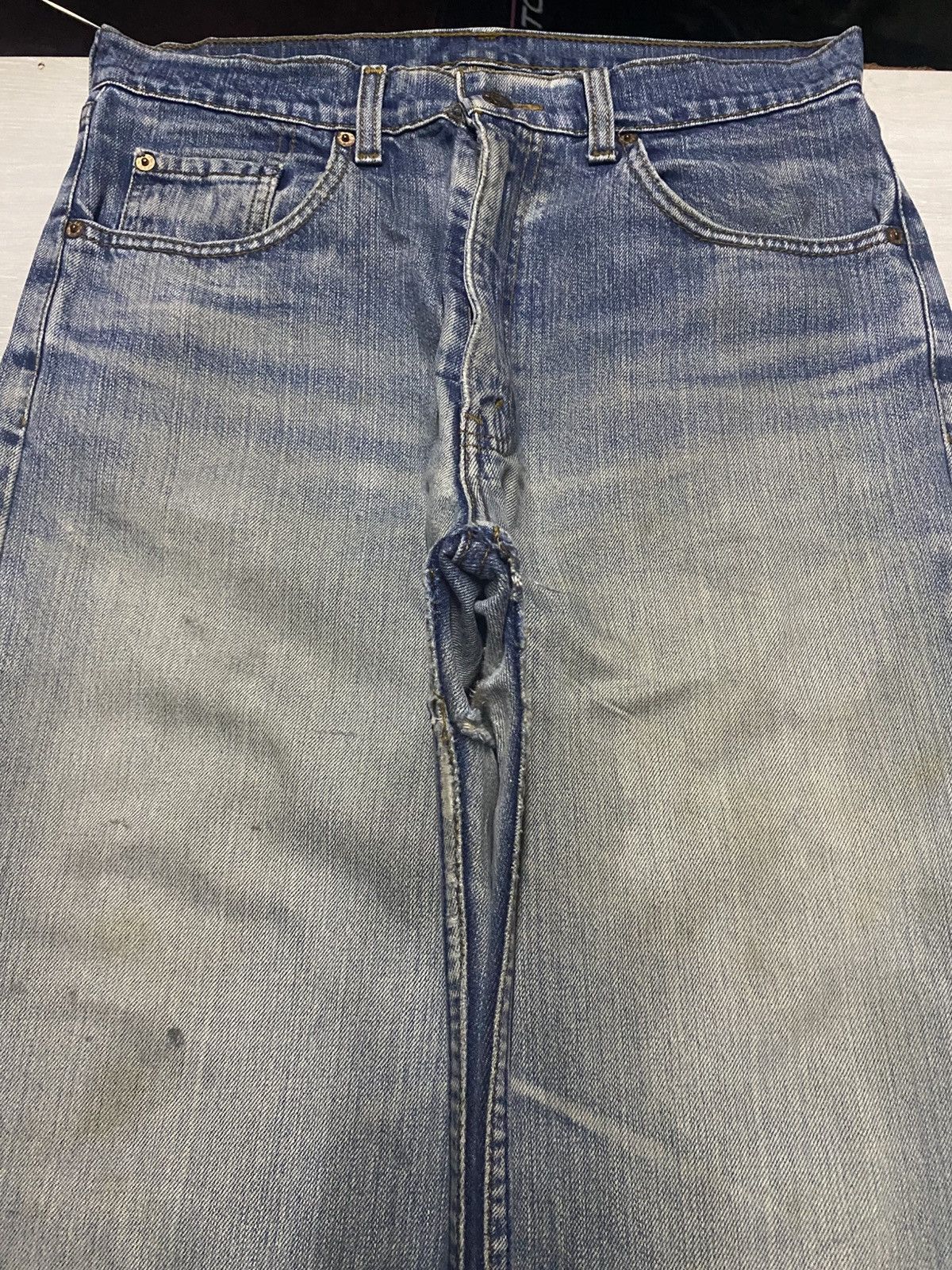 Levi's Vintage Levis 512 Faded Wash Distressed Baggy Jeans Size US 31 - 3 Thumbnail