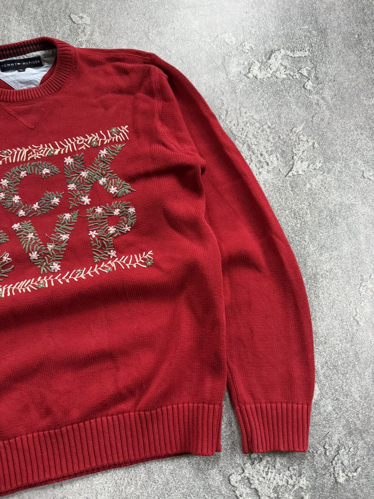 Tommy Hilfiger × Vintage Tommy Hilfiger M FCK SVF red sweater jumper sweatshirt 00s Size US M / EU 48-50 / 2 - 7 Thumbnail