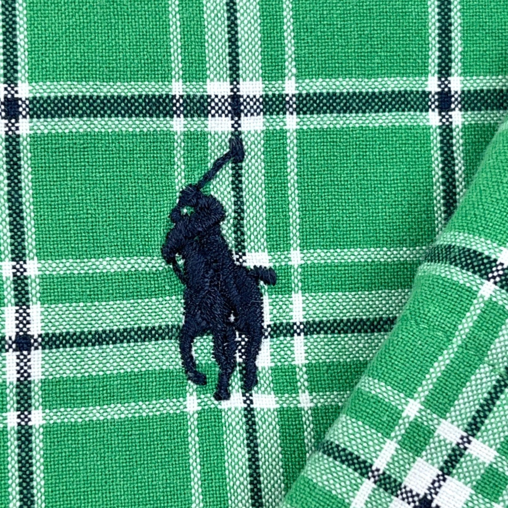 Ralph Lauren Ralph Lauren Shirt Men XL Green Plaid Button-Up Dress Tilden Golf Camp Blue Pony Size 46R - 6 Thumbnail