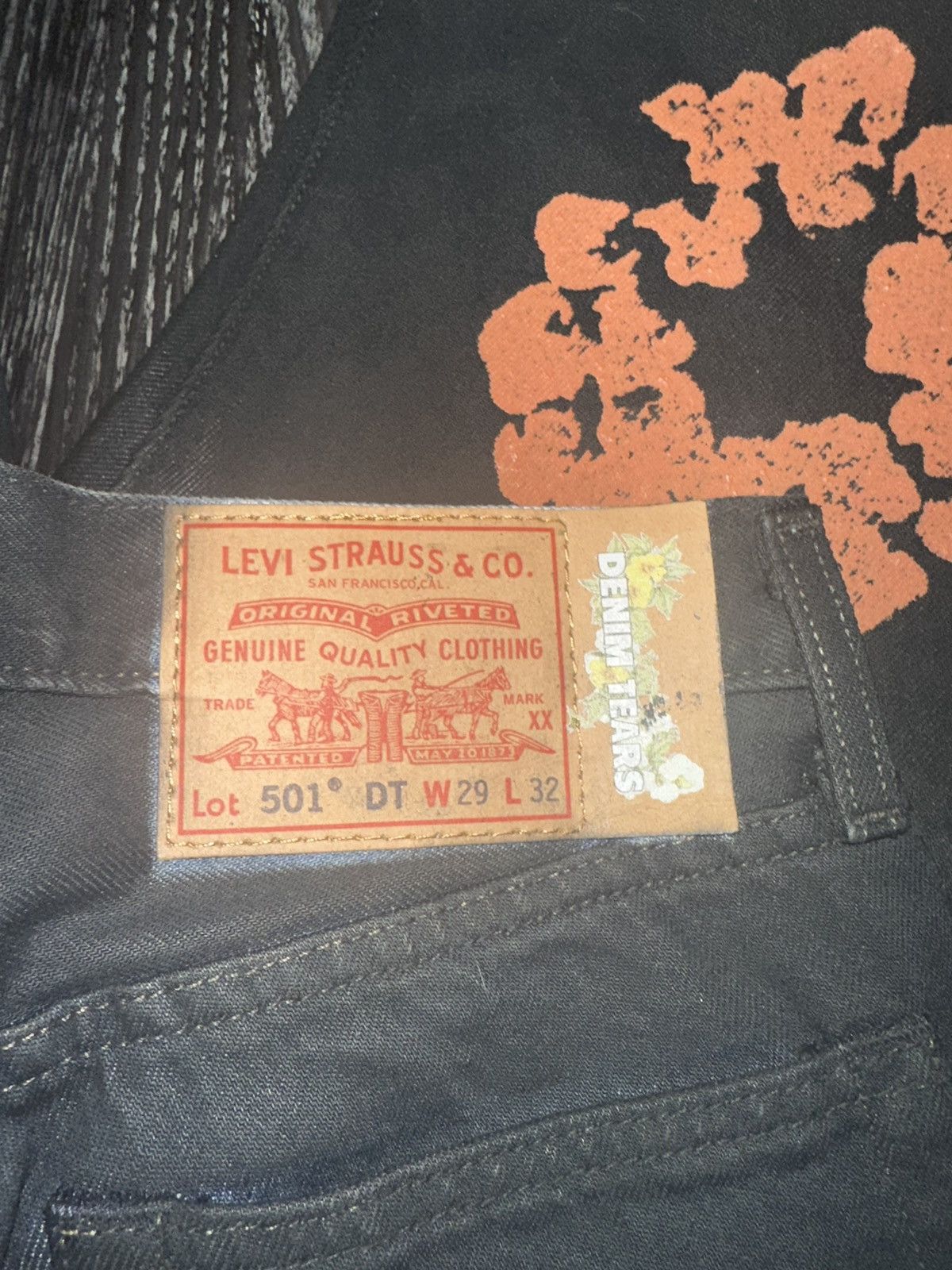 DENIM TEARS Clay Denim Tears Cotton Wreath Levi Jean Size US 29 - 2 Thumbnail