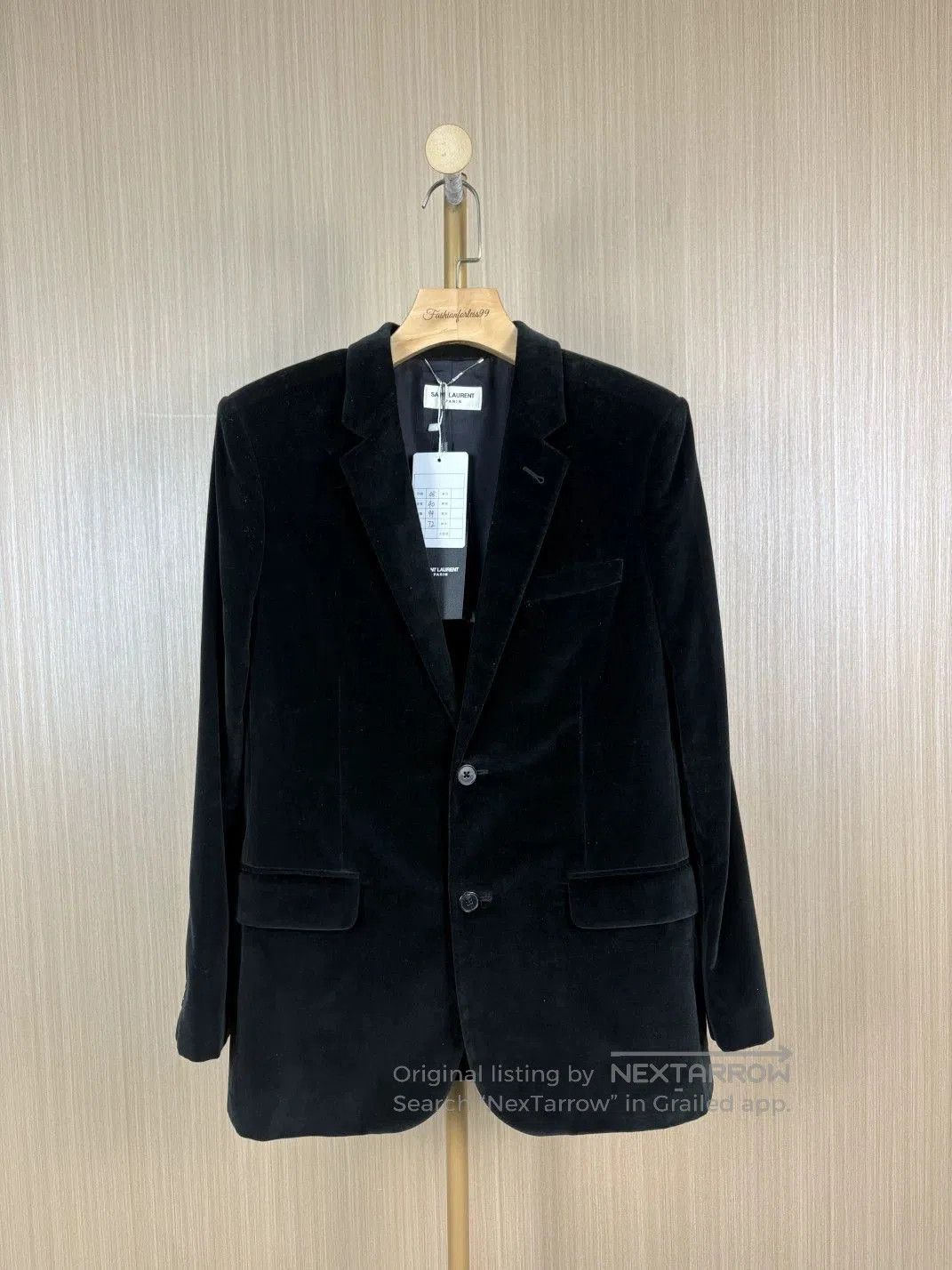 Saint Laurent Paris Saint Laurent Black Velvet Blazer Size 48. Size US M / EU 48-50 / 2 - 1 Thumbnail