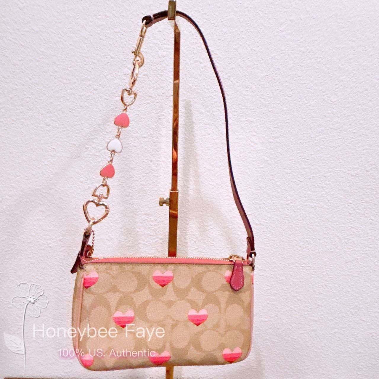 Coach CA796 Nolita 19 In Signature Canvas With Stripe Heart +chain Size ONE SIZE - 2 Thumbnail