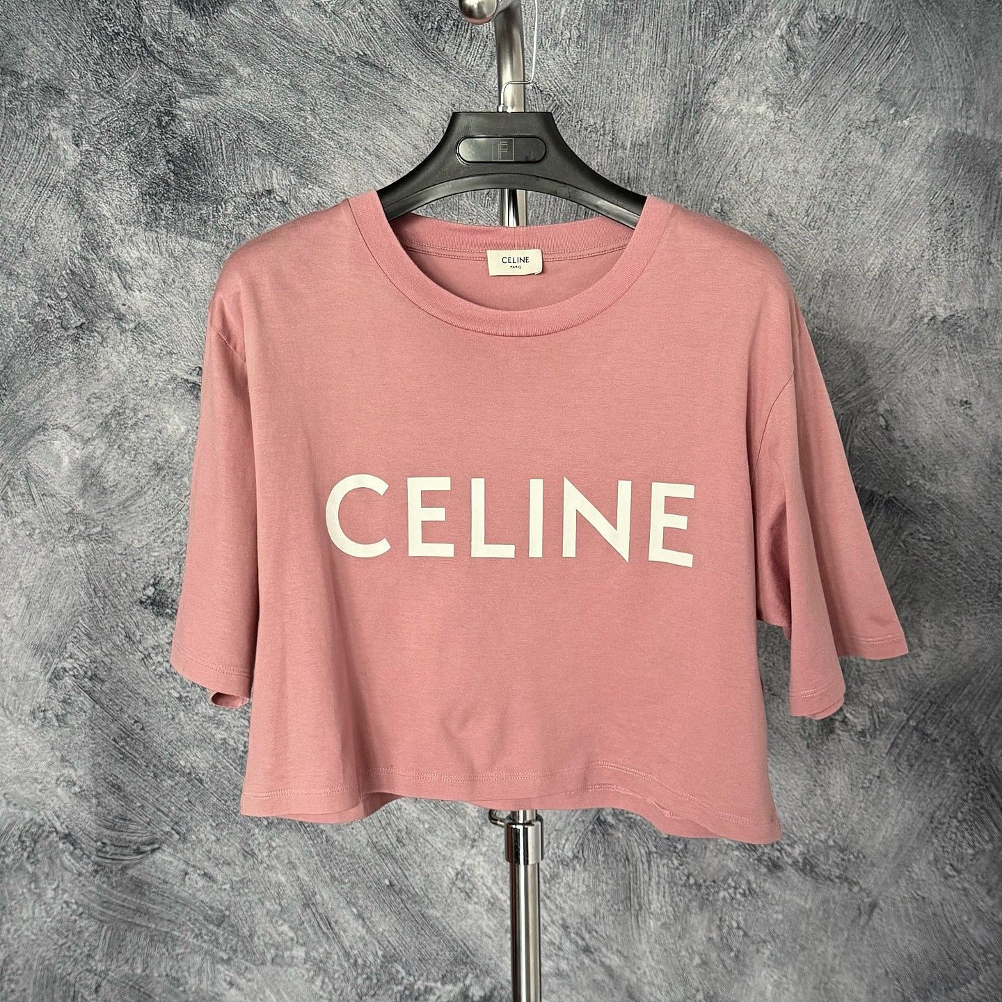 Celine CELINE Pink Logo T-Shirt Size XS Size XS / US 0-2 / IT 36-38 - 1 Thumbnail
