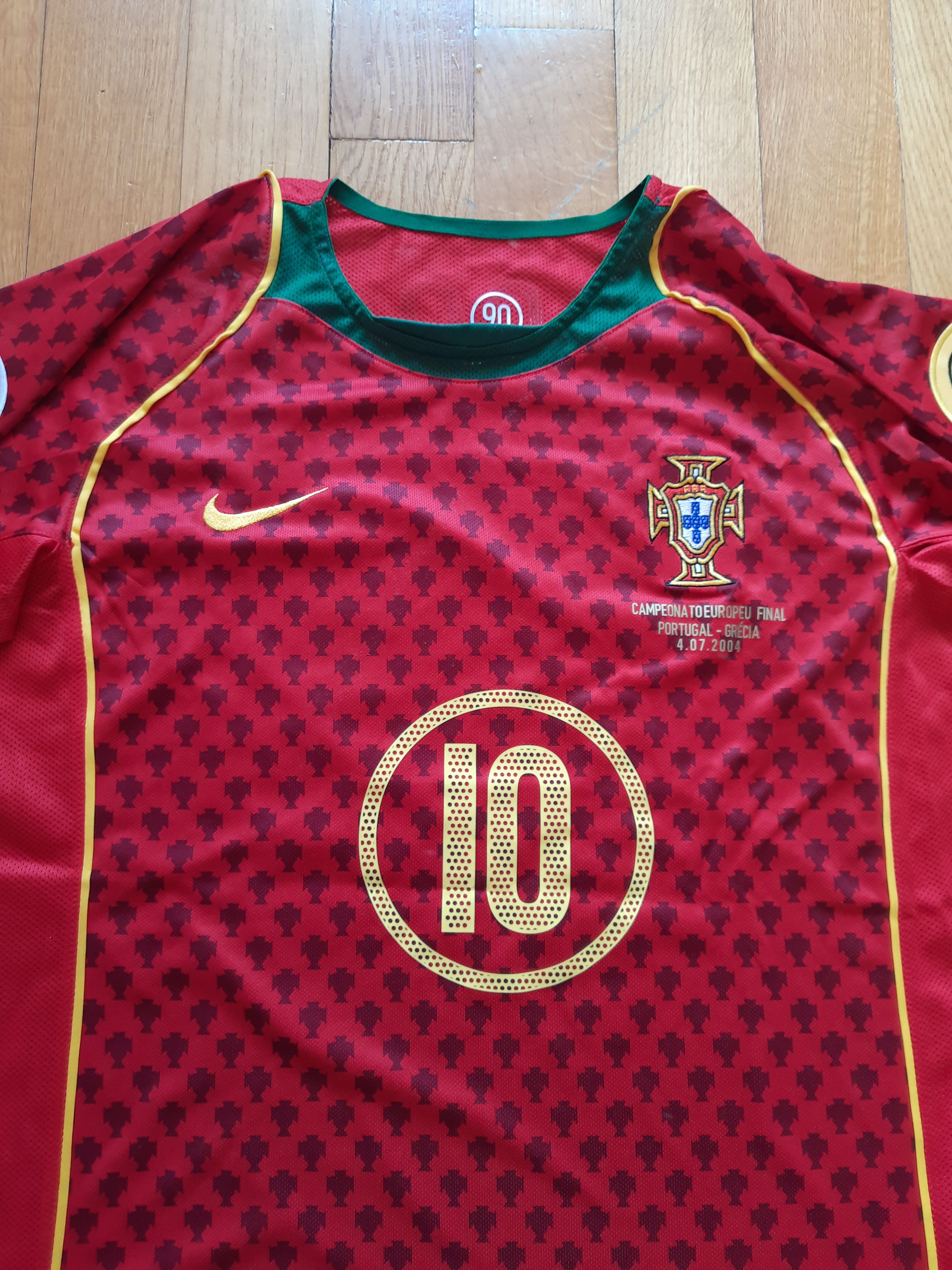 Other Portugal Riu Costa 2004 Europe Final Soccer T Shirt Nike Size US L / EU 52-54 / 3 - 4 Thumbnail