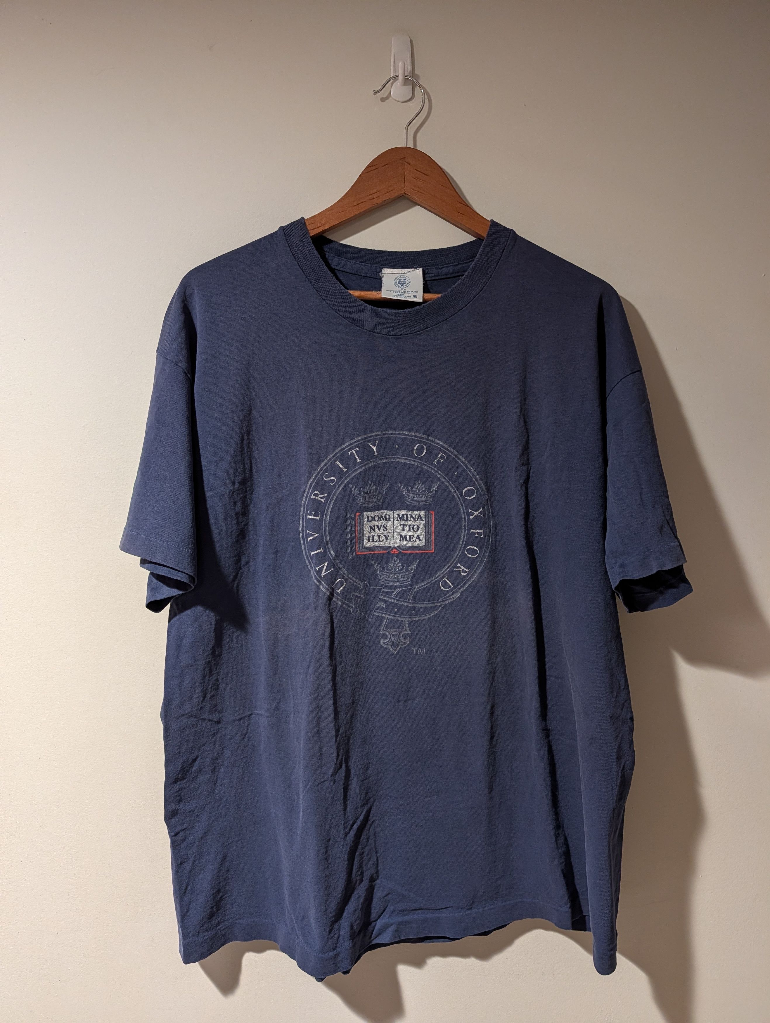 NCAA VTG University of Oxford T-Shirt Navy Blue Embroidered Crest Size US XL / EU 56 / 4 - 1 Thumbnail