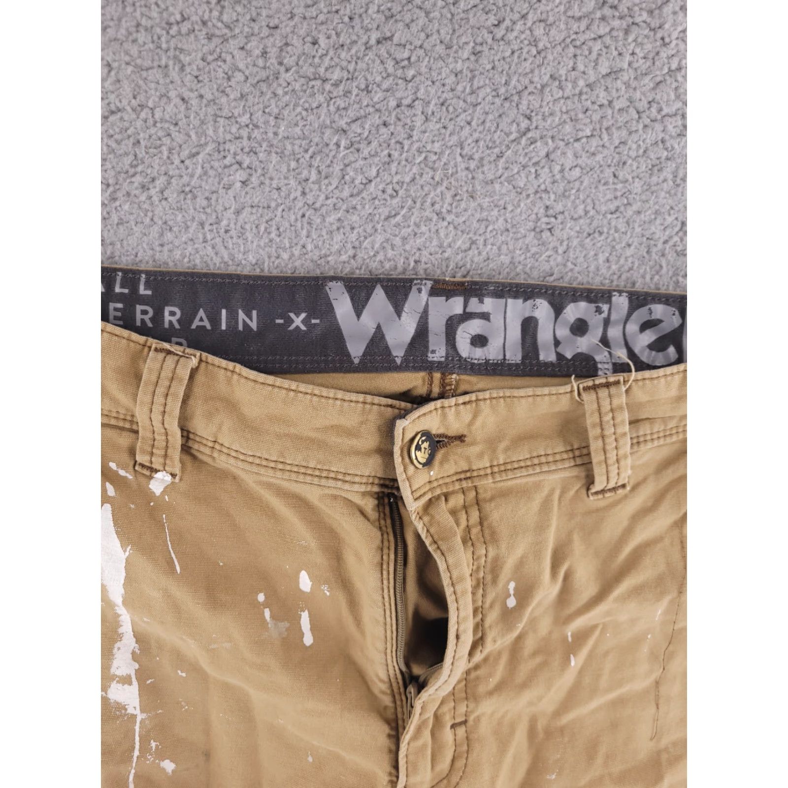 Wrangler Wrangler Pants Mens 34x29 Brown Straight Distressed Grunge Paint Stained Size US 34 / EU 50 - 6 Thumbnail