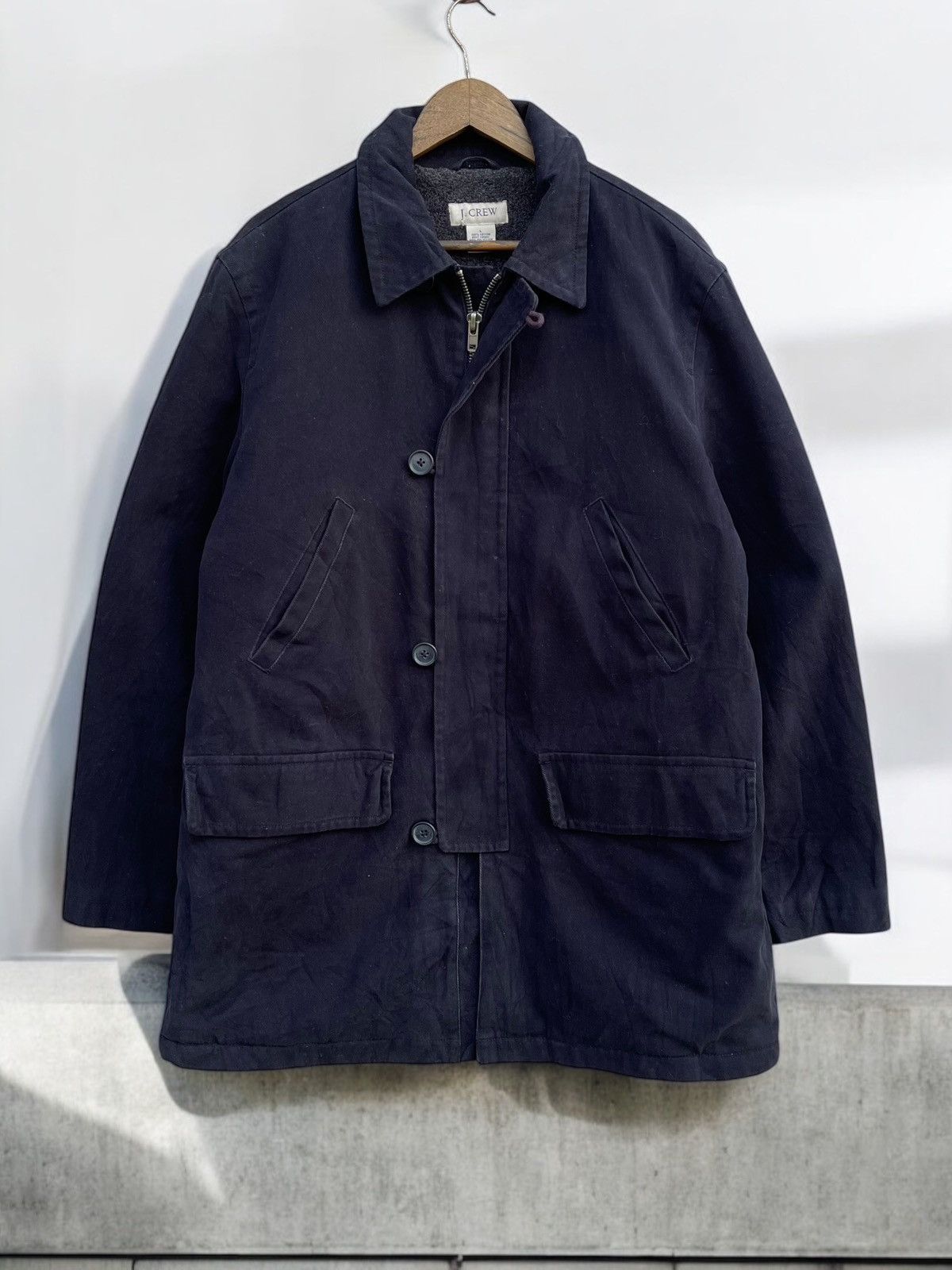 J.Crew × Vintage 🔥VINTAGE J.CREW SHERPA LINED PEA COAT Size US L / EU 52-54 / 3 - 1 Thumbnail