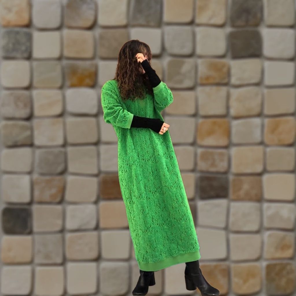 Henrik Vibskov HENRIK VIBSKOV LACE DRESS XS Green 3/4 Sleeve Collared Shirt Dress Women Size XS / US 0-2 / IT 36-38 - 1 Thumbnail