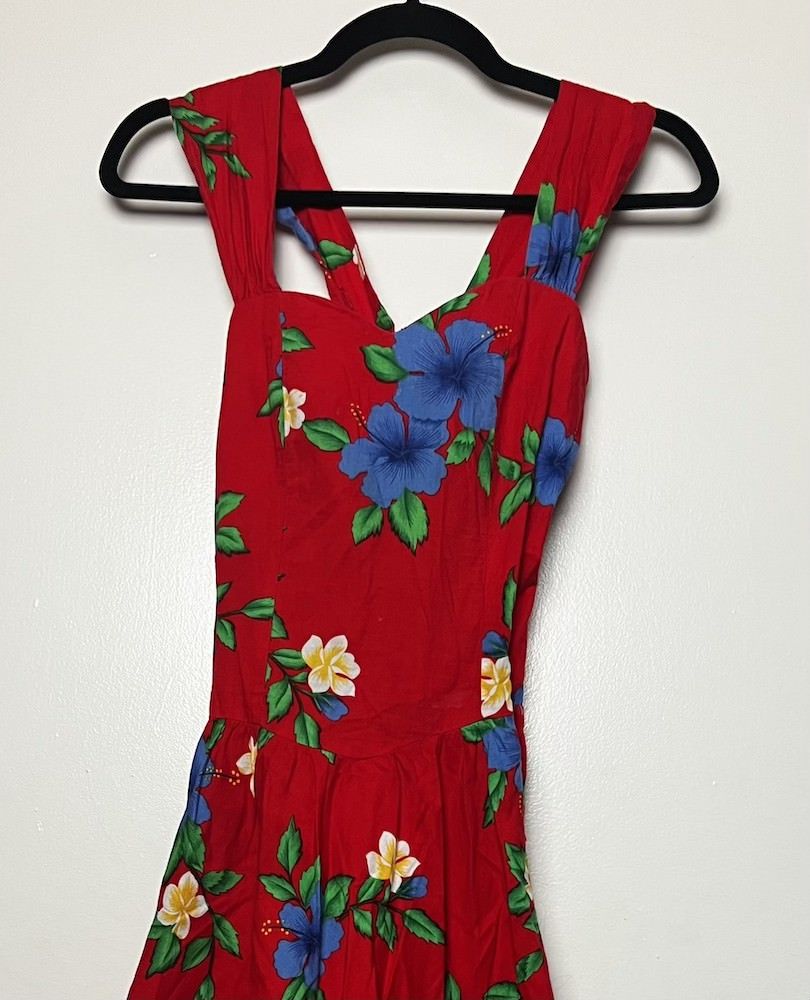 Vintage Vintage 1980’s Royal Creations Red Hawaiian Floral Dress Size M / US 6-8 / IT 42-44 - 19 Thumbnail