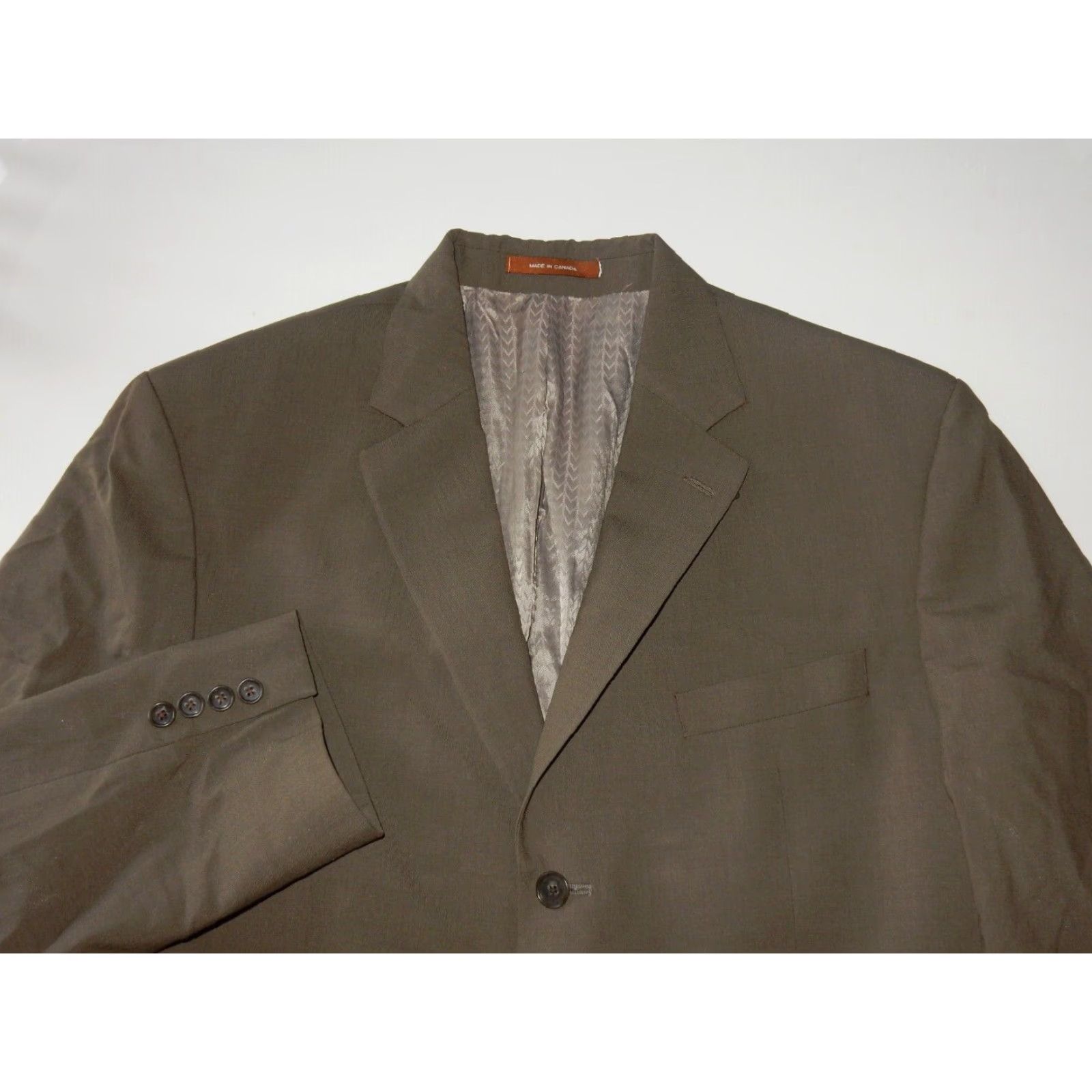 Michael Kors VINTAGE Michael Kors Men's Blazer Jacket Size 44 Regular Brown Cashmere 2010s Size 44R - 2 Thumbnail