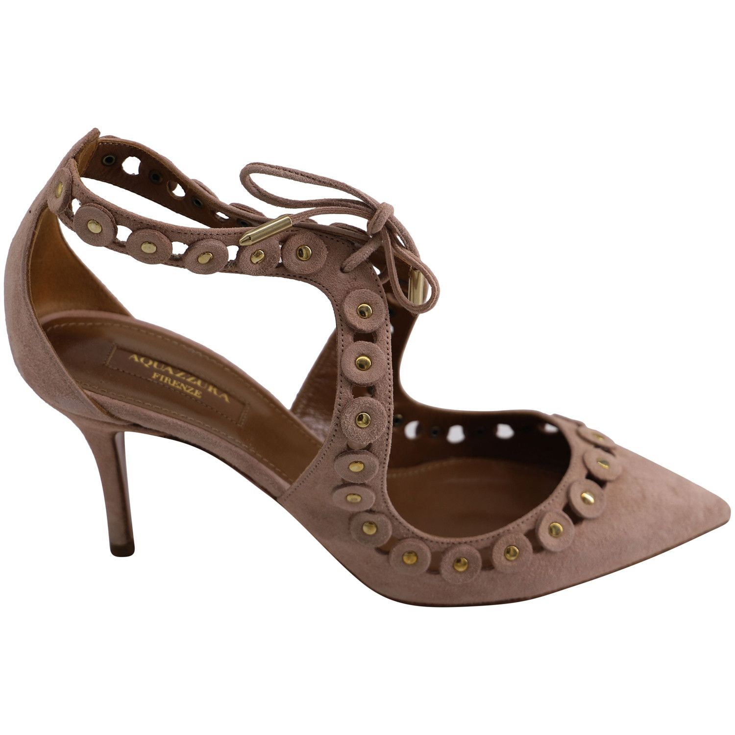 Aquazzura Aquazzura Theo Studs in Pink Suede Size US 8 / IT 38 - 1 Thumbnail