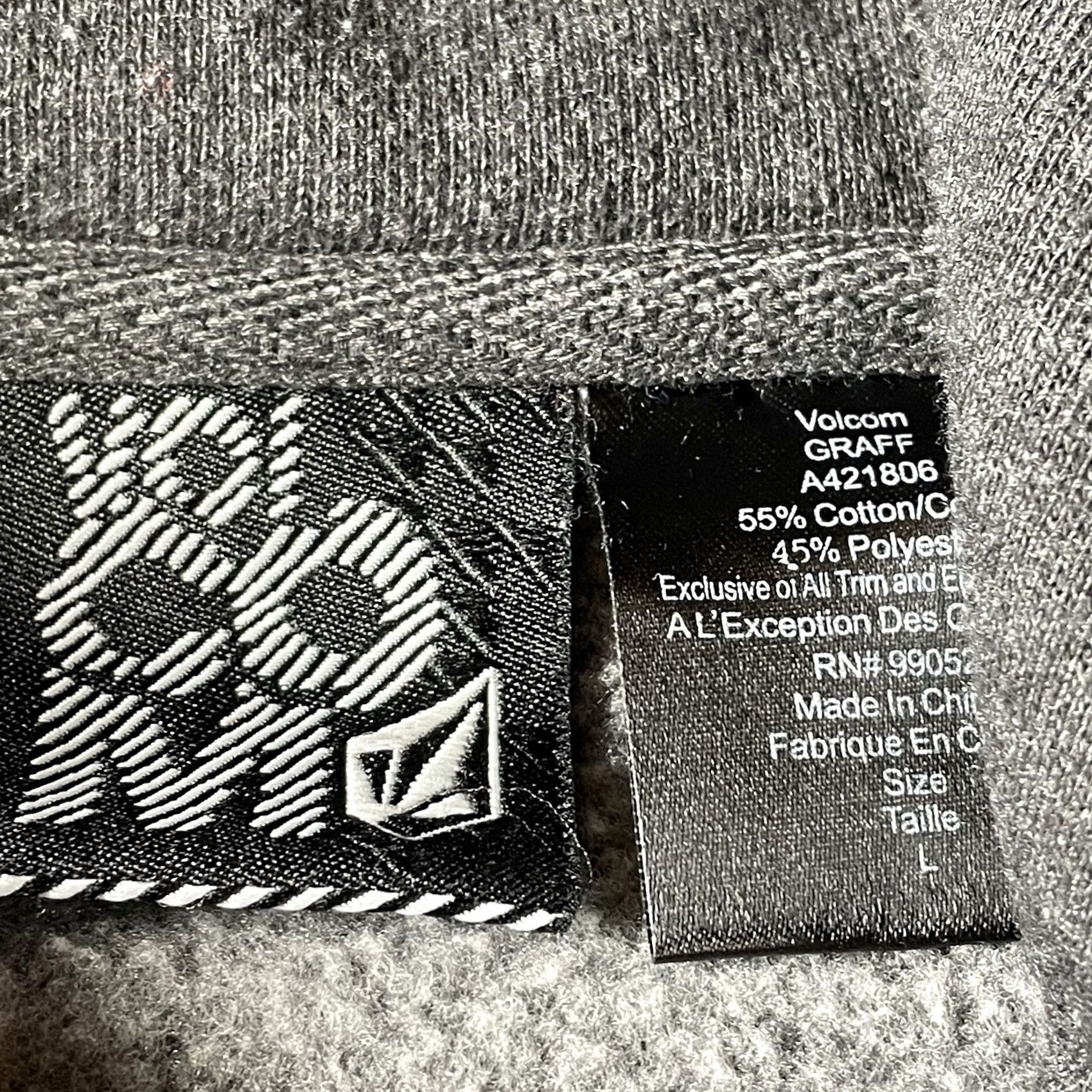 Volcom VINTAGE Volcom Hoodie Mens L Surf Skate Grunge All Over Print Y2K Zip Up Black Size US L / EU 52-54 / 3 - 4 Thumbnail