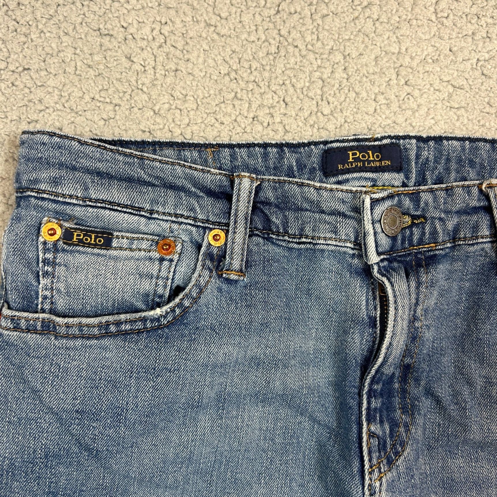 Polo Ralph Lauren VINTAGE Polo Ralph Lauren Womens Jeans Hampton Straight Fit 20 30x31 Dark Blue 5-Pocket Design Womens Jeans Size 42" / US 20 - 2 Thumbnail
