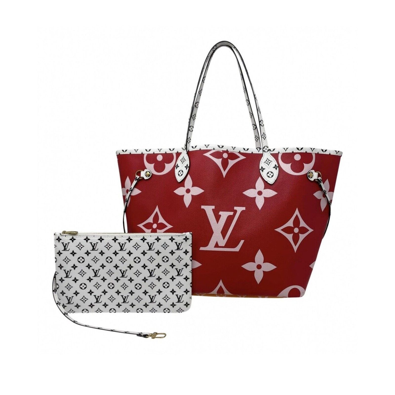 Louis Vuitton Louis Vuitton Red/Multi Giant Monogram Ltd. Ed MM Neverfull Size ONE SIZE - 14 Thumbnail