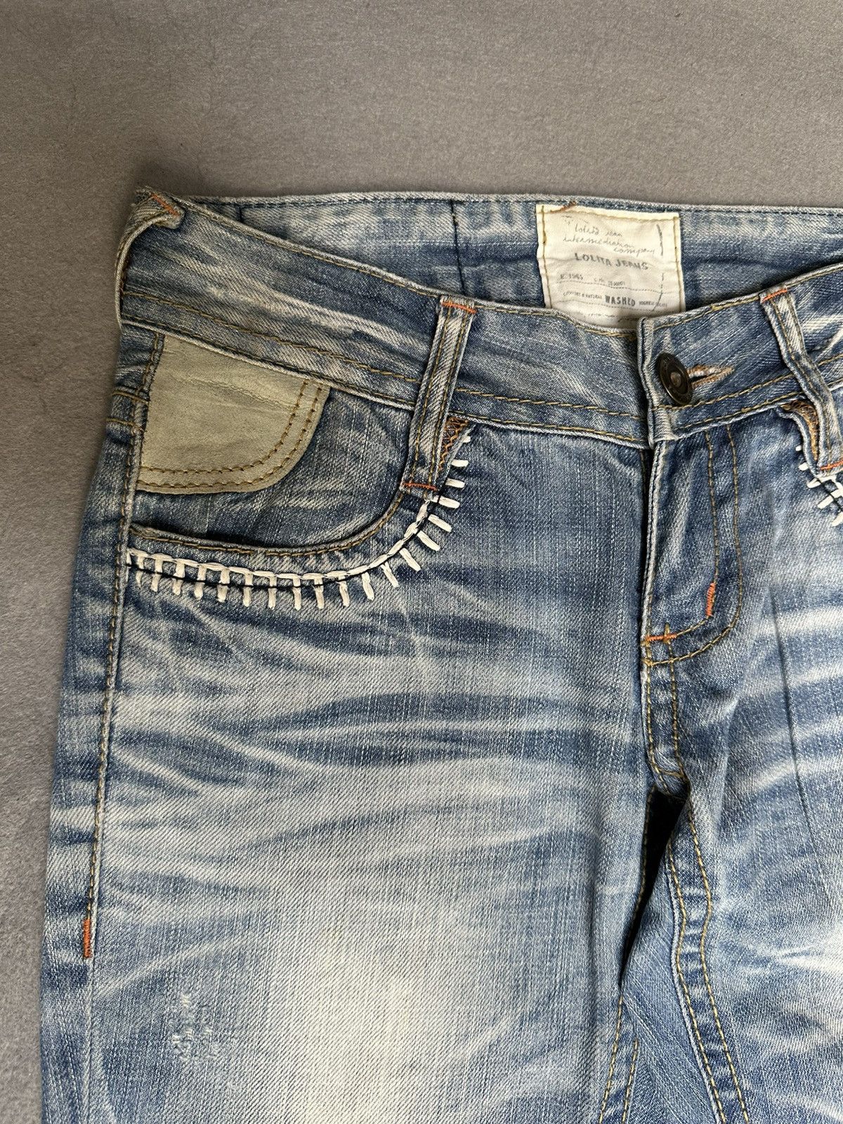 Japanese Brand FLARE Lolita Claw Marks Distressed Denim Size US 29 - 10 Thumbnail