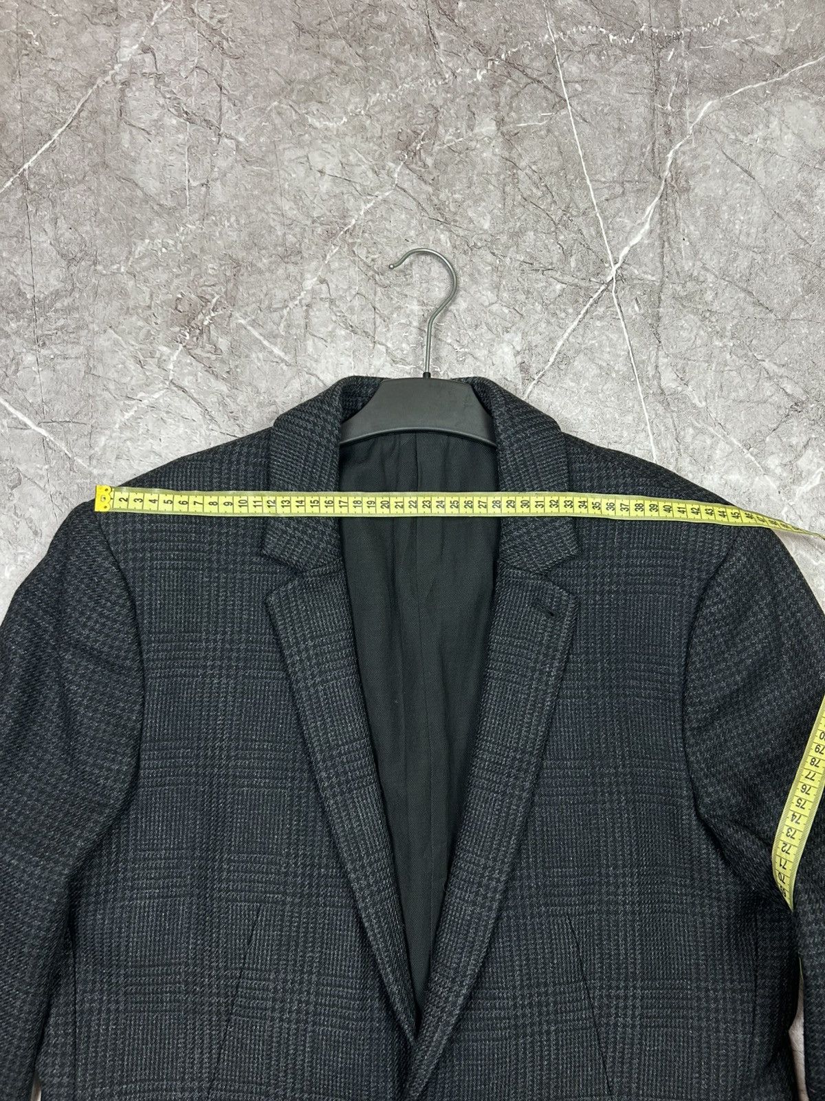 Allsaints All Saints Forty Two Wool Blazer Mens L Coat Leather Trim Size US L / EU 52-54 / 3 - 15 Thumbnail