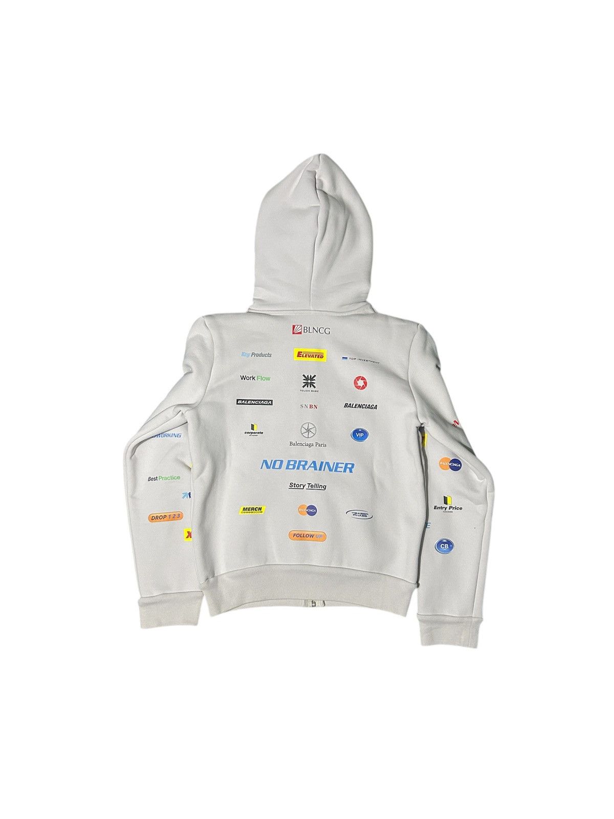 Balenciaga Balenciaga Business English Zip Up Hoodie Size US M / EU 48-50 / 2 - 2 Thumbnail