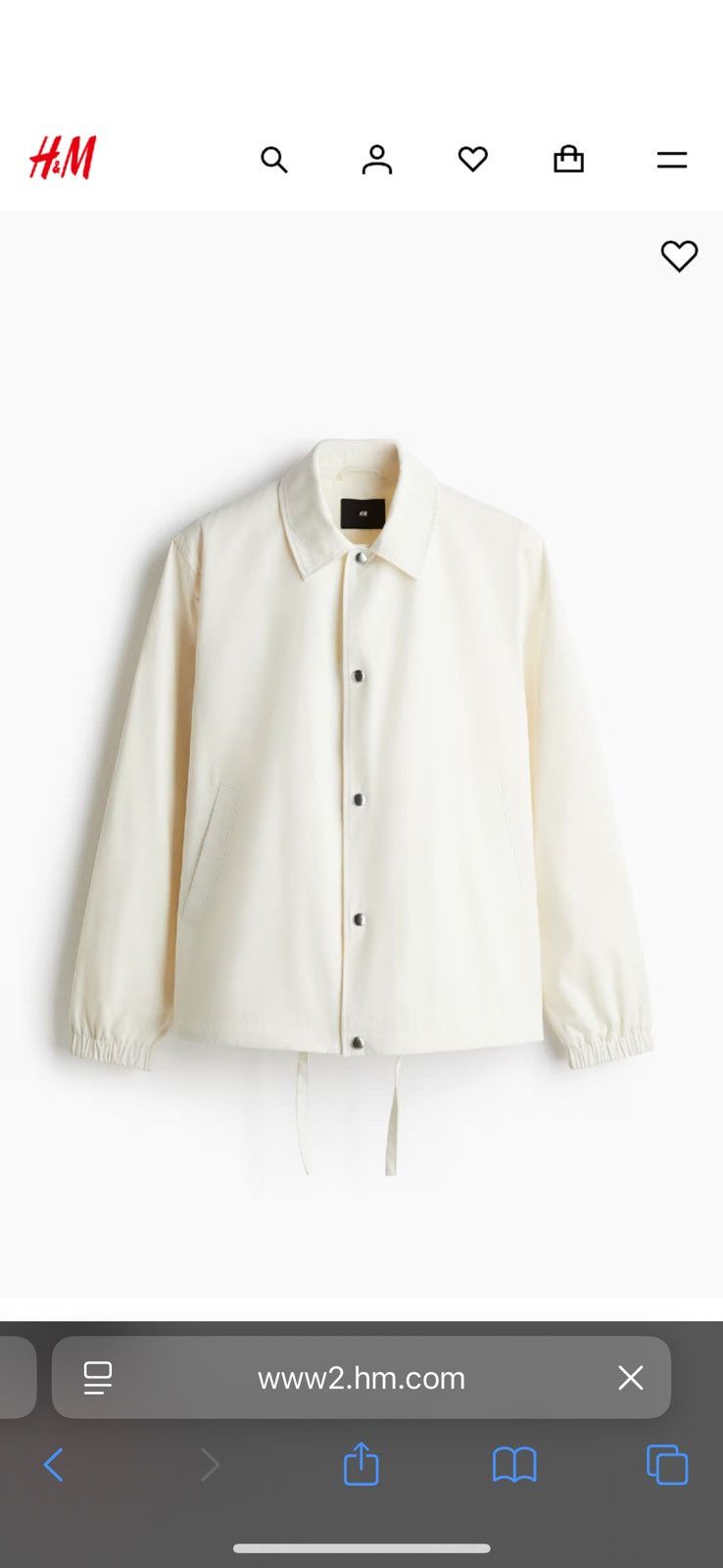 H&M Cream light jacket Size US M / EU 48-50 / 2 - 2 Thumbnail