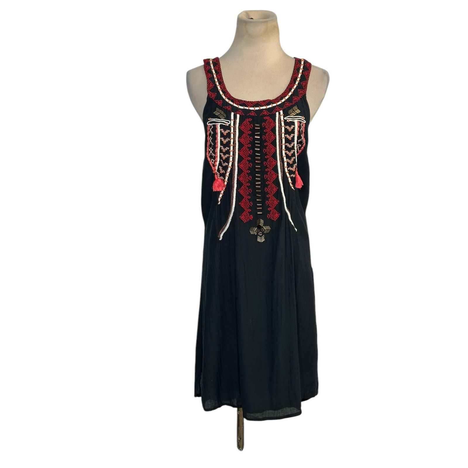 Free People Free People Black Majestic Moon Boho Mini Dress size Small Size S / US 4 / IT 40 - 15 Thumbnail