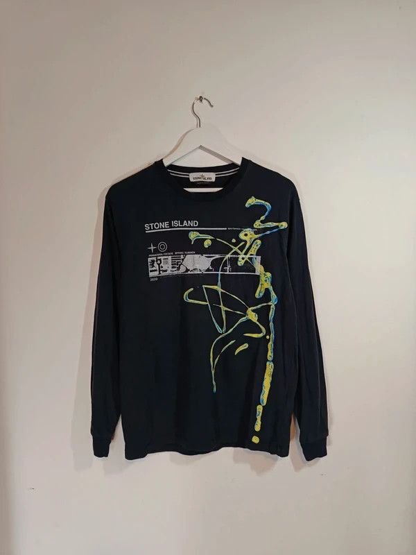 Stone Island Stone Island Long Sleeve T-Shirt Tee Graphic Print Size US L / EU 52-54 / 3 - 2 Thumbnail