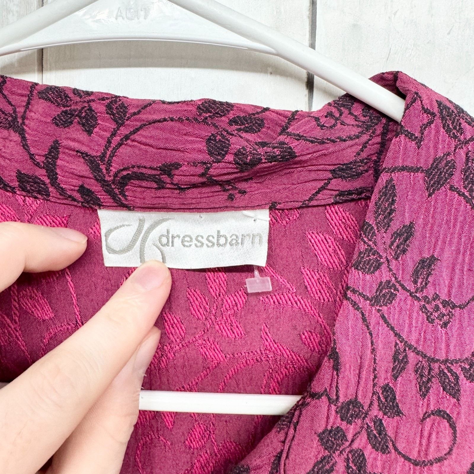 Other Dressbarn Shirt Chest 36" Paisley Long Sleeve Button Down Size L / US 10 / IT 46 - 6 Thumbnail