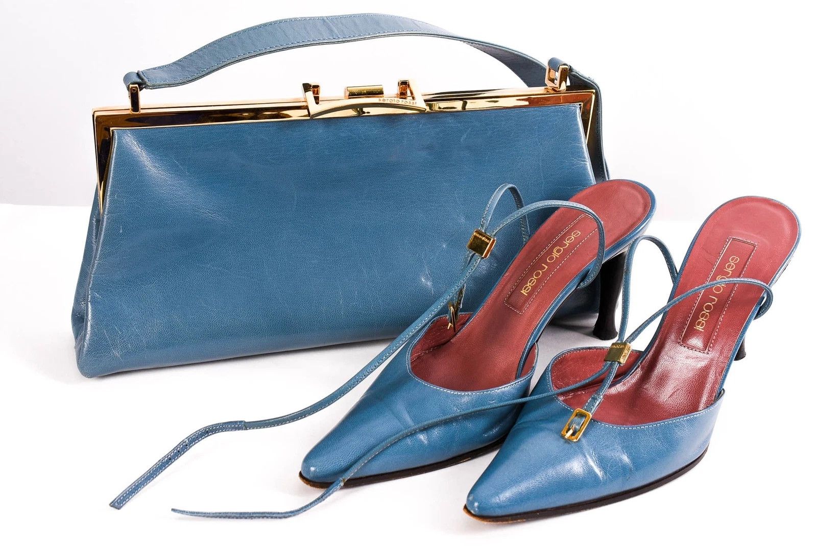 Sergio Rossi Women's Sergio Rossi Pointed Toe Heels and Clutch Size 35 Size US 5 / IT 35 - 1 Thumbnail