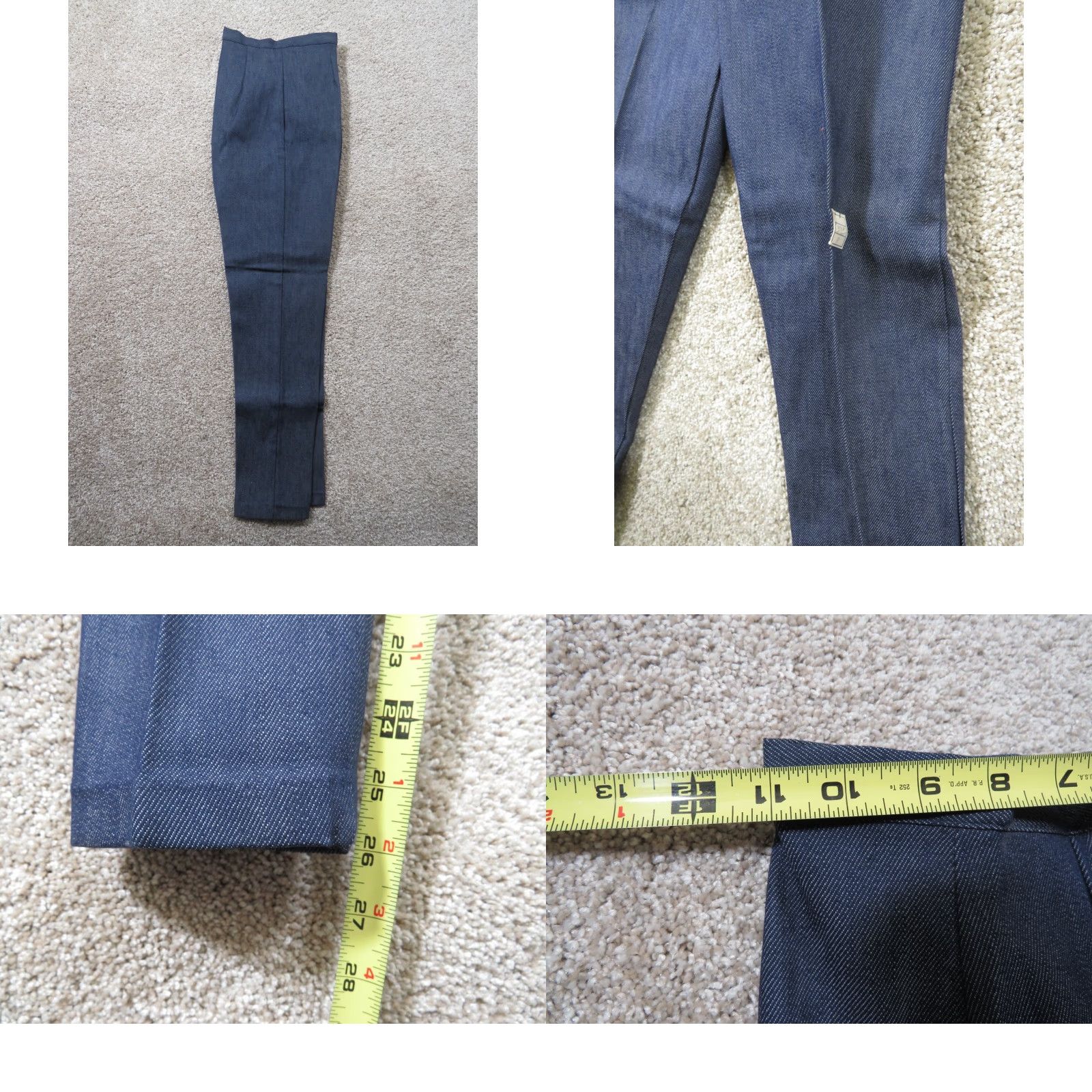 Denime VINTAGE Martinsville Sanforized Jeans Capris Denim Women’s 2XS 22x26 Blue 1950s Disco Slim Skinny Casual Mens/Womens Size 40" / US 18 - 8 Thumbnail