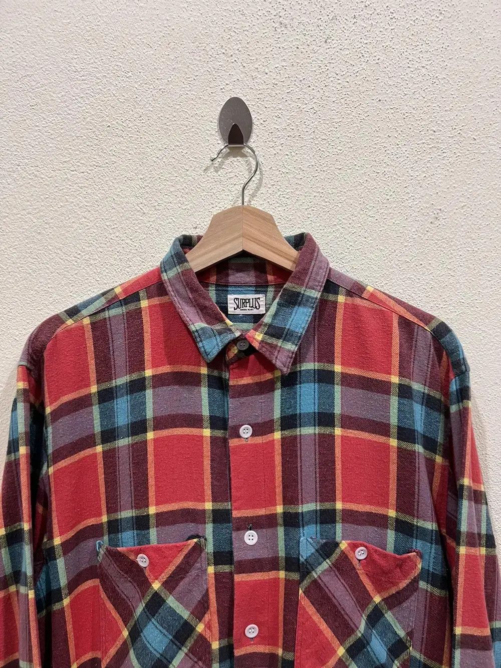 Surplus Research Surplus Plaid Tartan Flannel Shirt 👕 Size US M / EU 48-50 / 2 - 3 Thumbnail