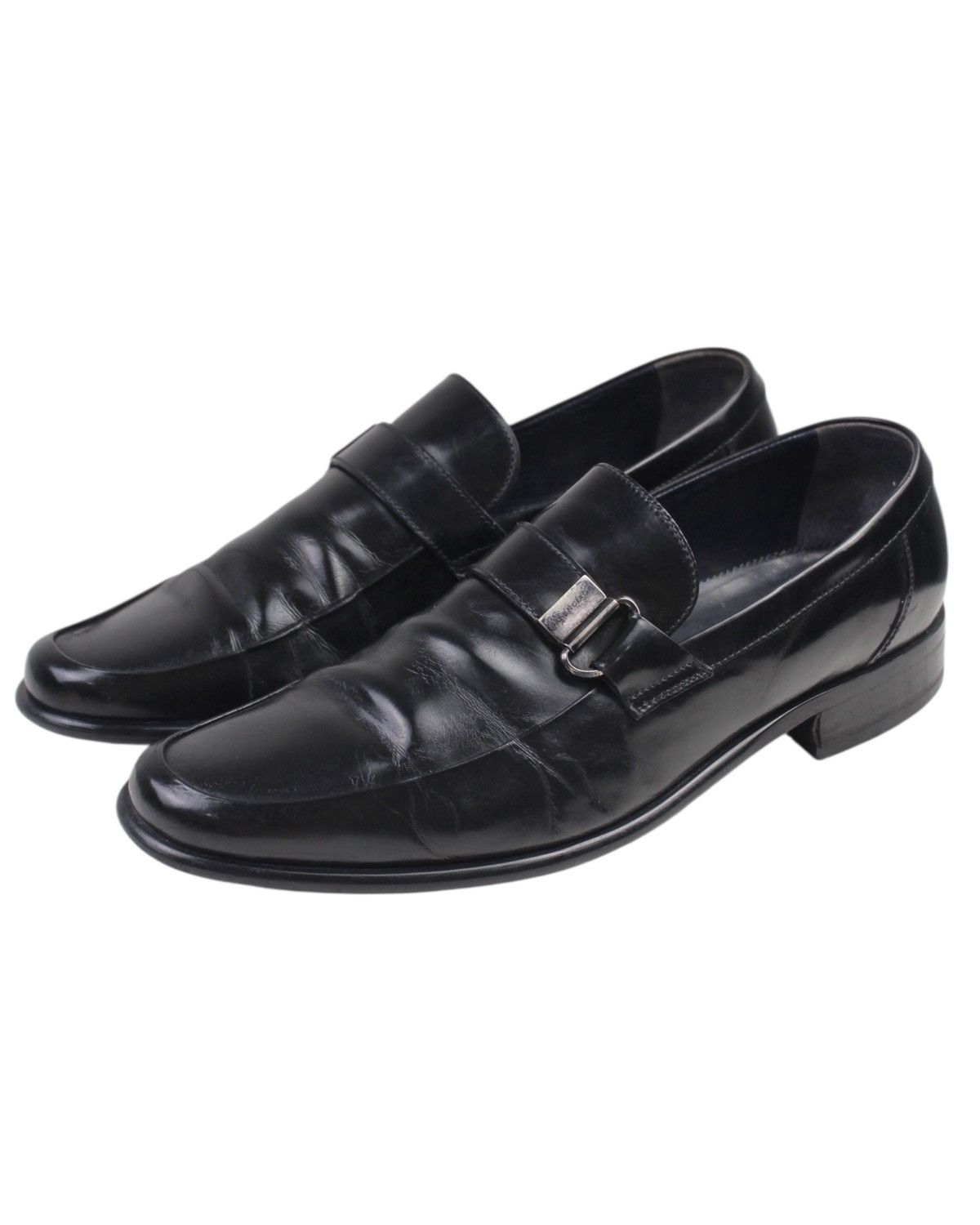 Balenciaga 1990S BALENCIAGA PARIS SIDE METAL BUCKLE LEATHER LOAFERS Size US 8.5 / EU 41-42 - 4 Thumbnail