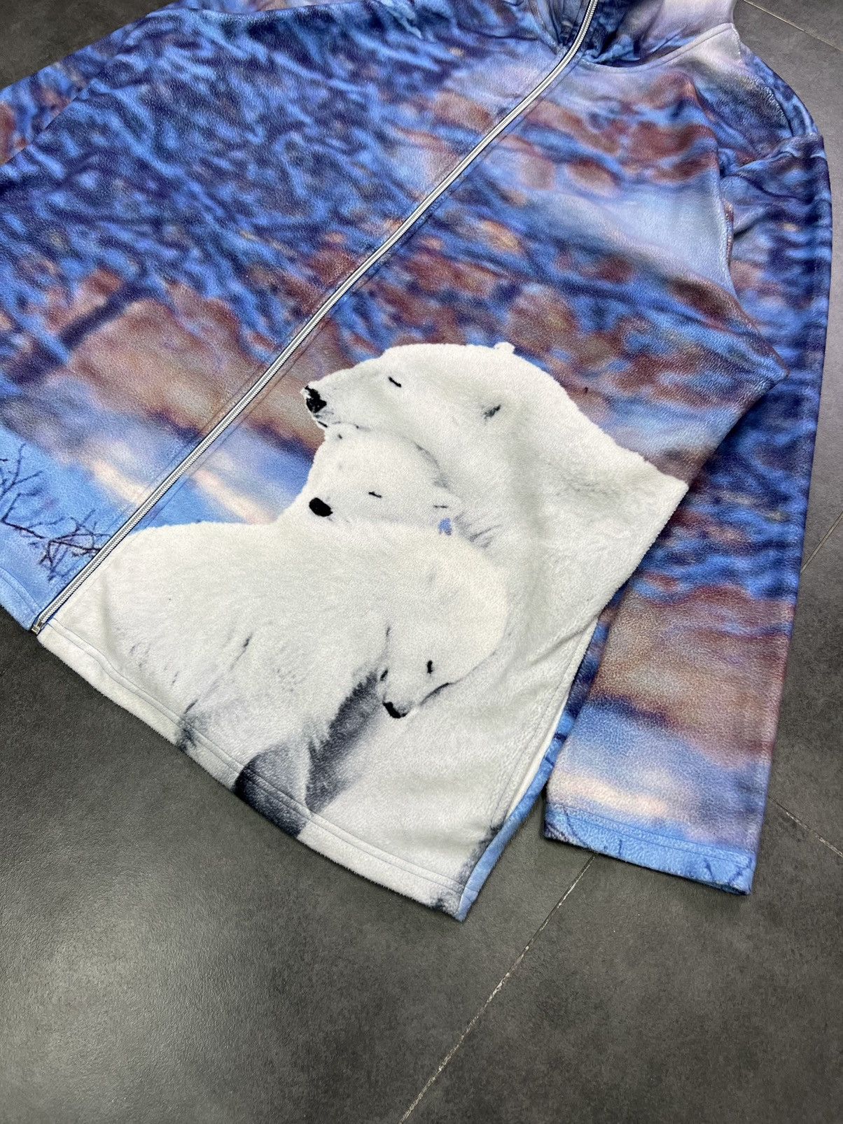 The Mountain × Vintage 🐻 Vintage 00s Animal Bear Fleece zip sweater jacket Wolf Size US L / EU 52-54 / 3 - 4 Thumbnail