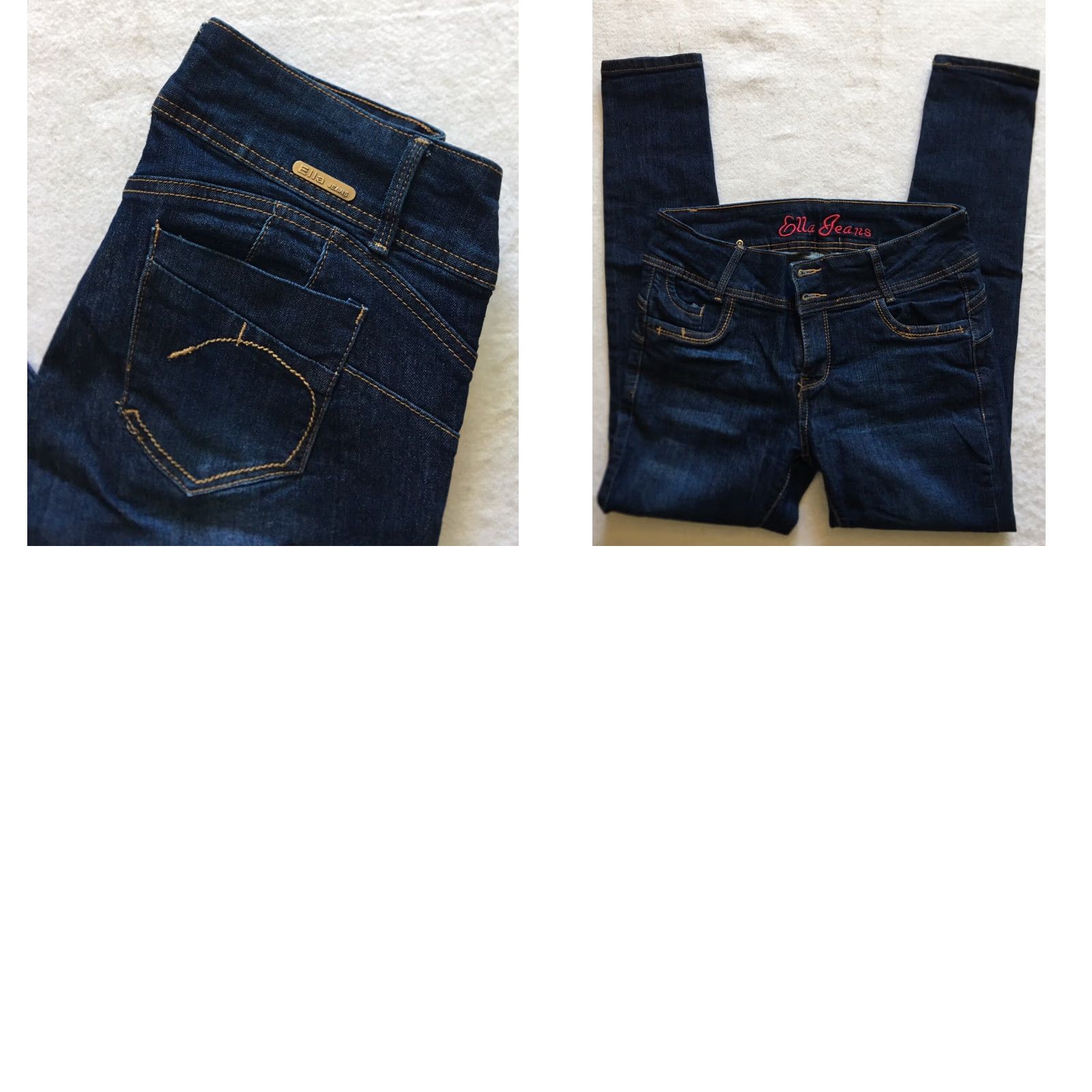 Vintage Ella Jeans Jeans Women’s Size 5 High Waist Dark Wash Slim Ankle 5 Pocket Blue Cotton Blend Denim Womens Size 26" / US 2 / IT 38 - 8 Thumbnail