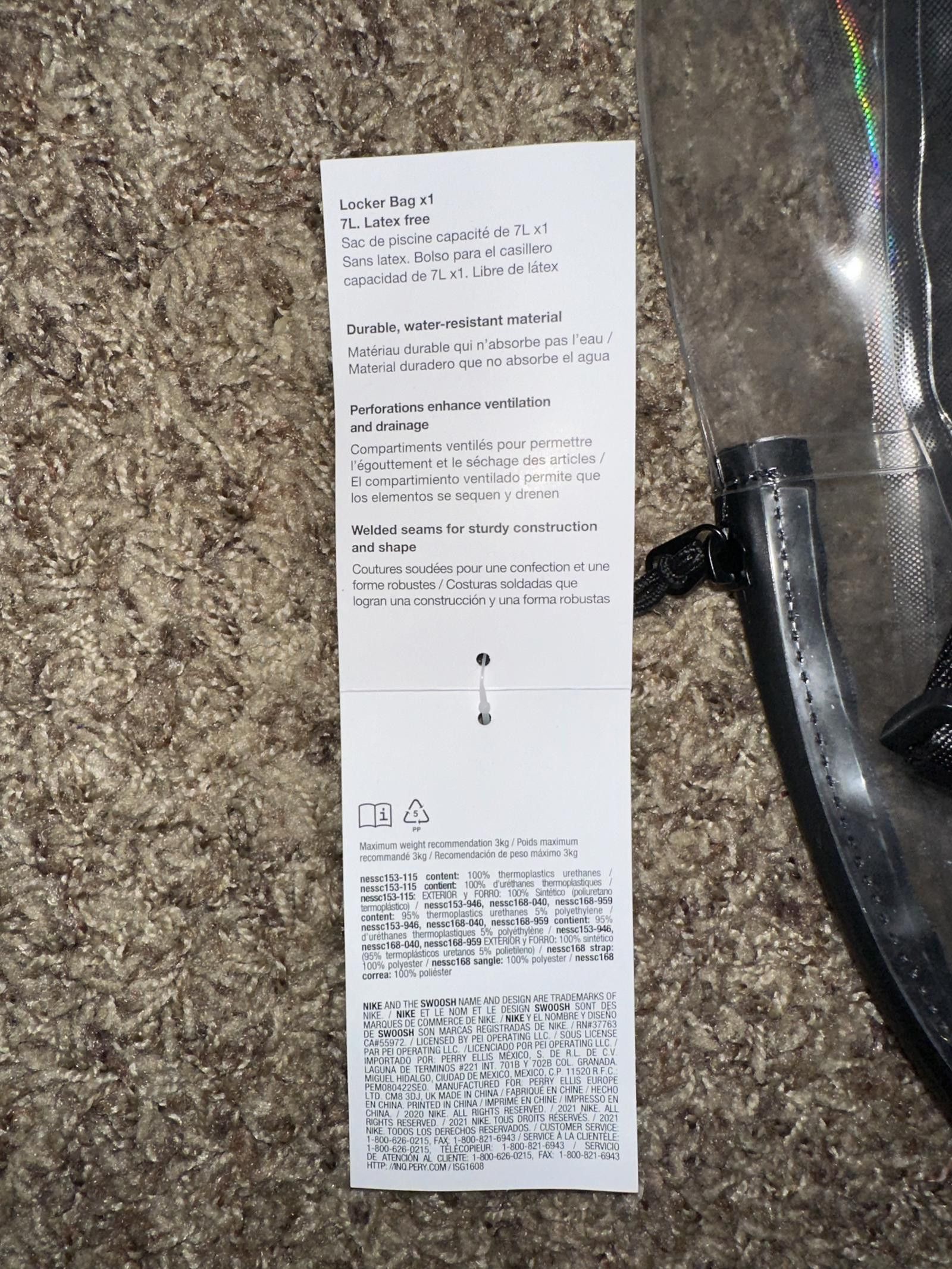 Nike Nike Swim Locker Bag (7L) Size ONE SIZE - 5 Thumbnail
