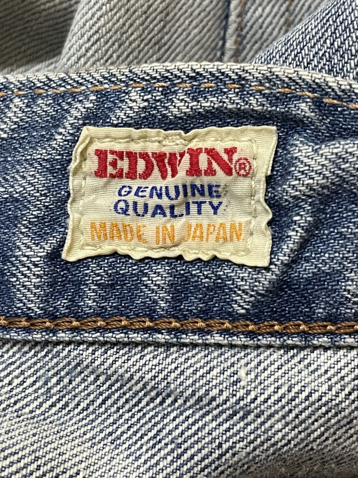 Edwin Vintage Edwin Blue Faded Wash Distress Wide Leg Jeans Size US 32 / EU 48 - 10 Thumbnail