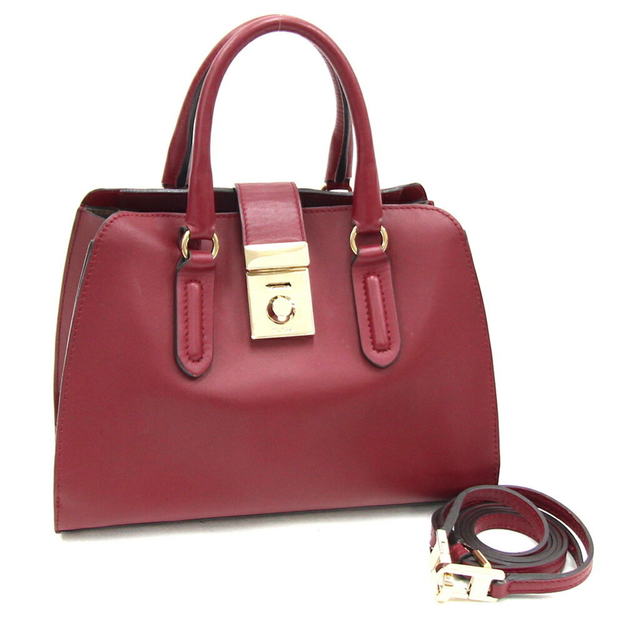 Furla FURLA Milano G7269 Bordeaux Leather Shoulder Bag Red Women's Size ONE SIZE - 1 Thumbnail