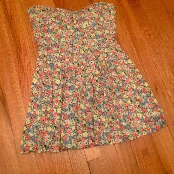 MINKPINK MinkPink floral strapless zipper mini dress Size M / US 6-8 / IT 42-44 - 1 Thumbnail