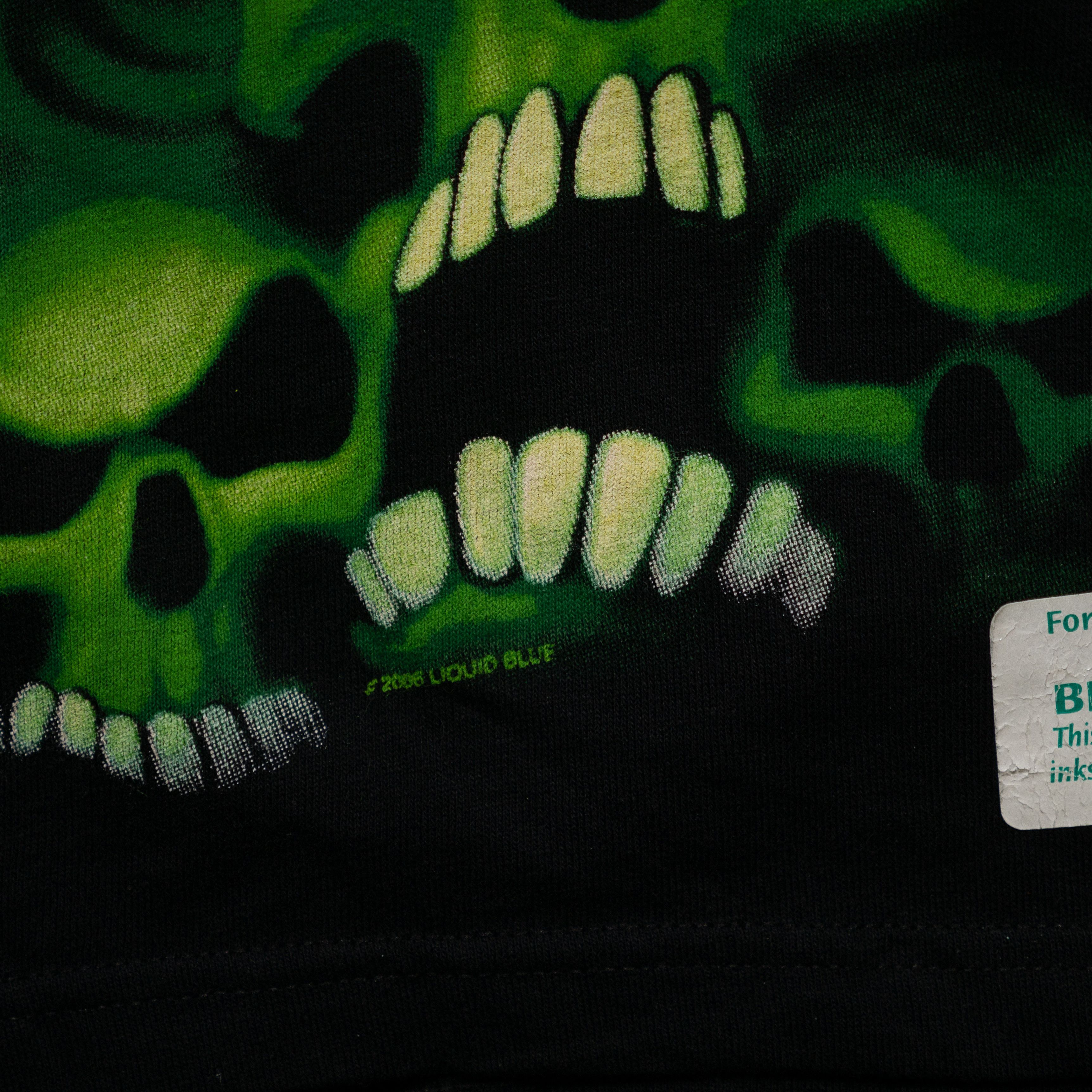 Liquid Blue × Vintage Vintage Liquid Blue 2006 Skull Pile Rare Green Deadstock XL Size US XL / EU 56 / 4 - 5 Thumbnail