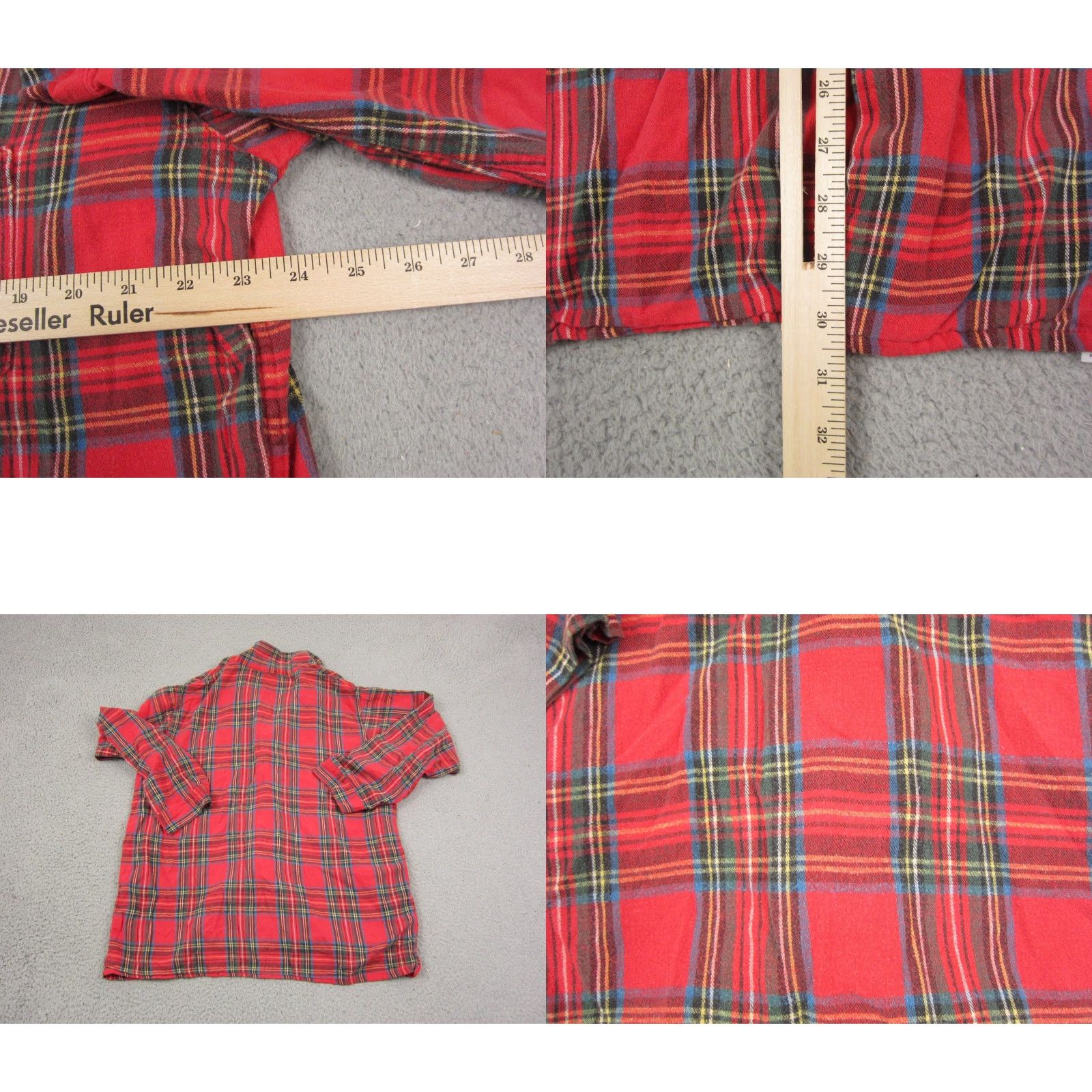 Vintage LL Bean Shirt Adult XL Red Plaid Button Up Made in USA Pajama Sleep Mens Size US XL / EU 56 / 4 - 8 Thumbnail