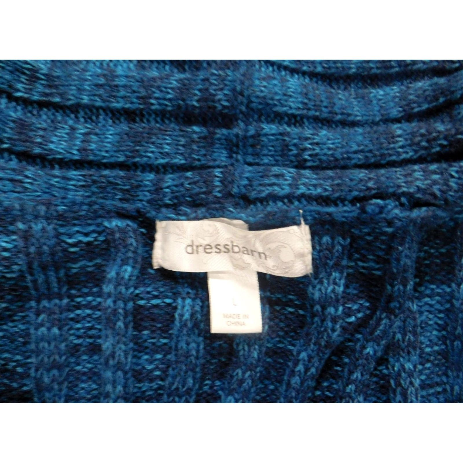 Vintage Dressbarn Womens Sweater Large Blue Pullover Round Neck Long Sleeve Knit Acrylic Stretch Regular L Blue Size L / US 10 / IT 46 - 4 Thumbnail