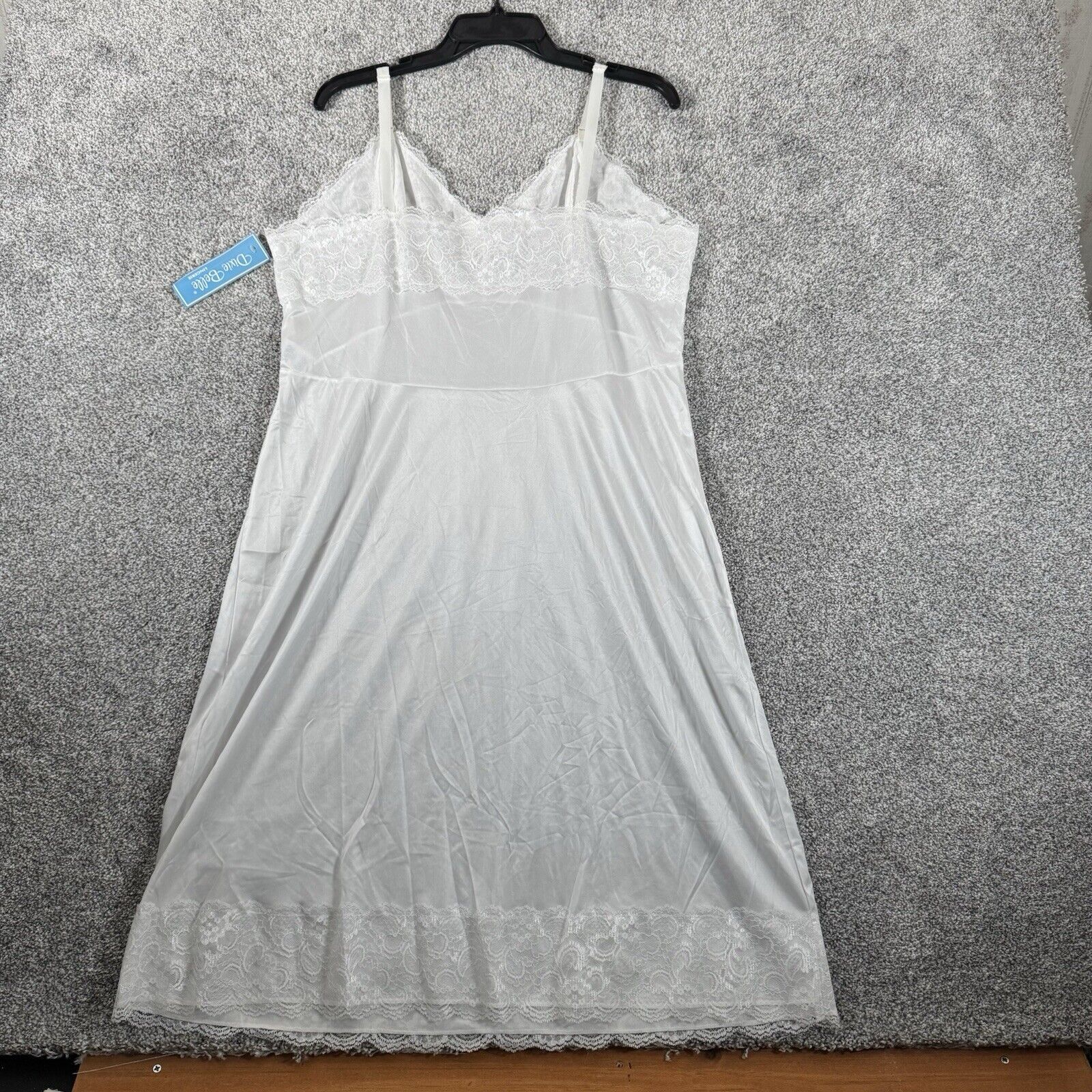 Other Dixie Belle Slip Dress 40 Lace Satin Vintage 80s Coquette Size ONE SIZE - 7 Thumbnail