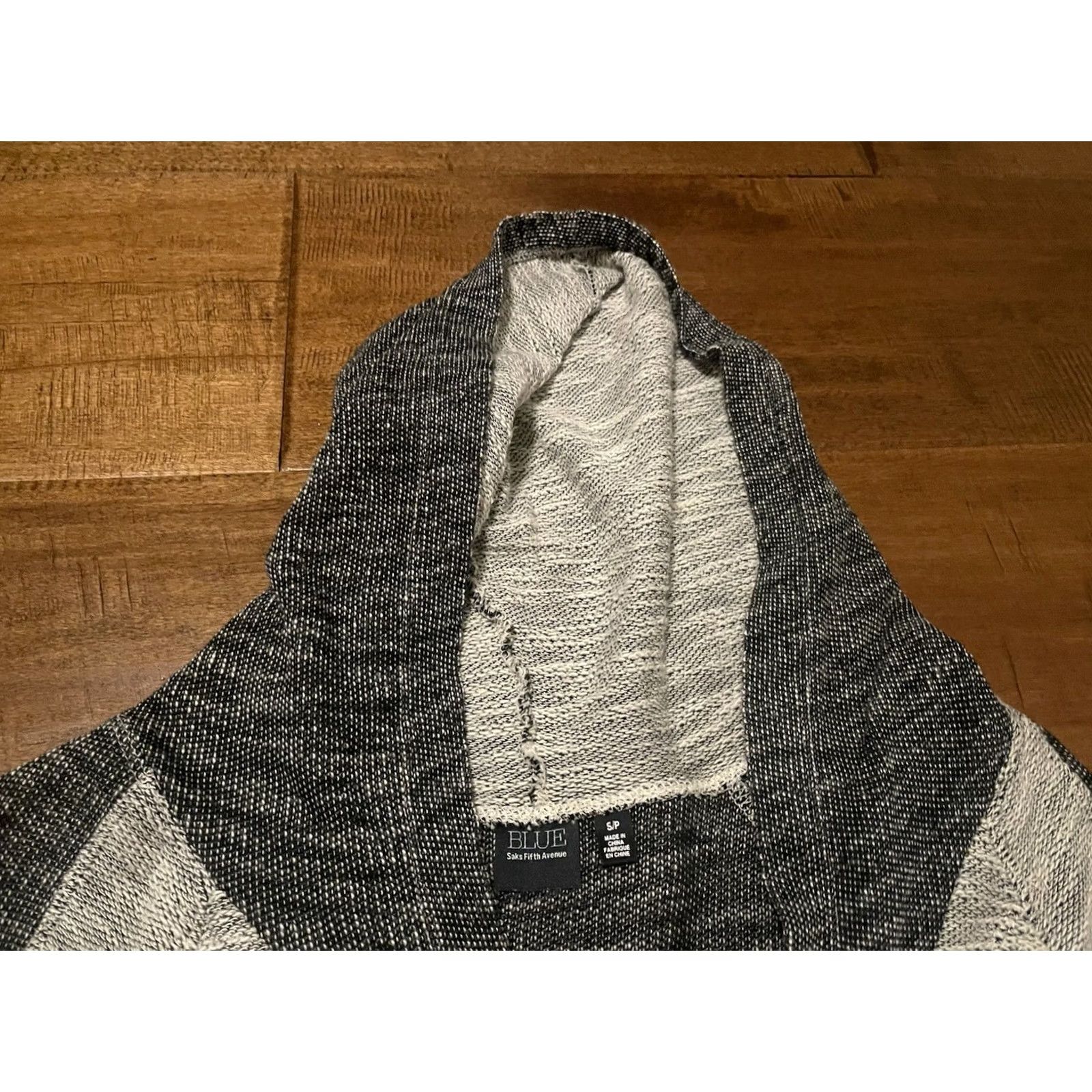 Saks Fifth Avenue Saks Fifth Avenue Hoodie Sweatshirt Full Zip Knit Cotton Blue Women's Small Size S / US 4 / IT 40 - 3 Thumbnail
