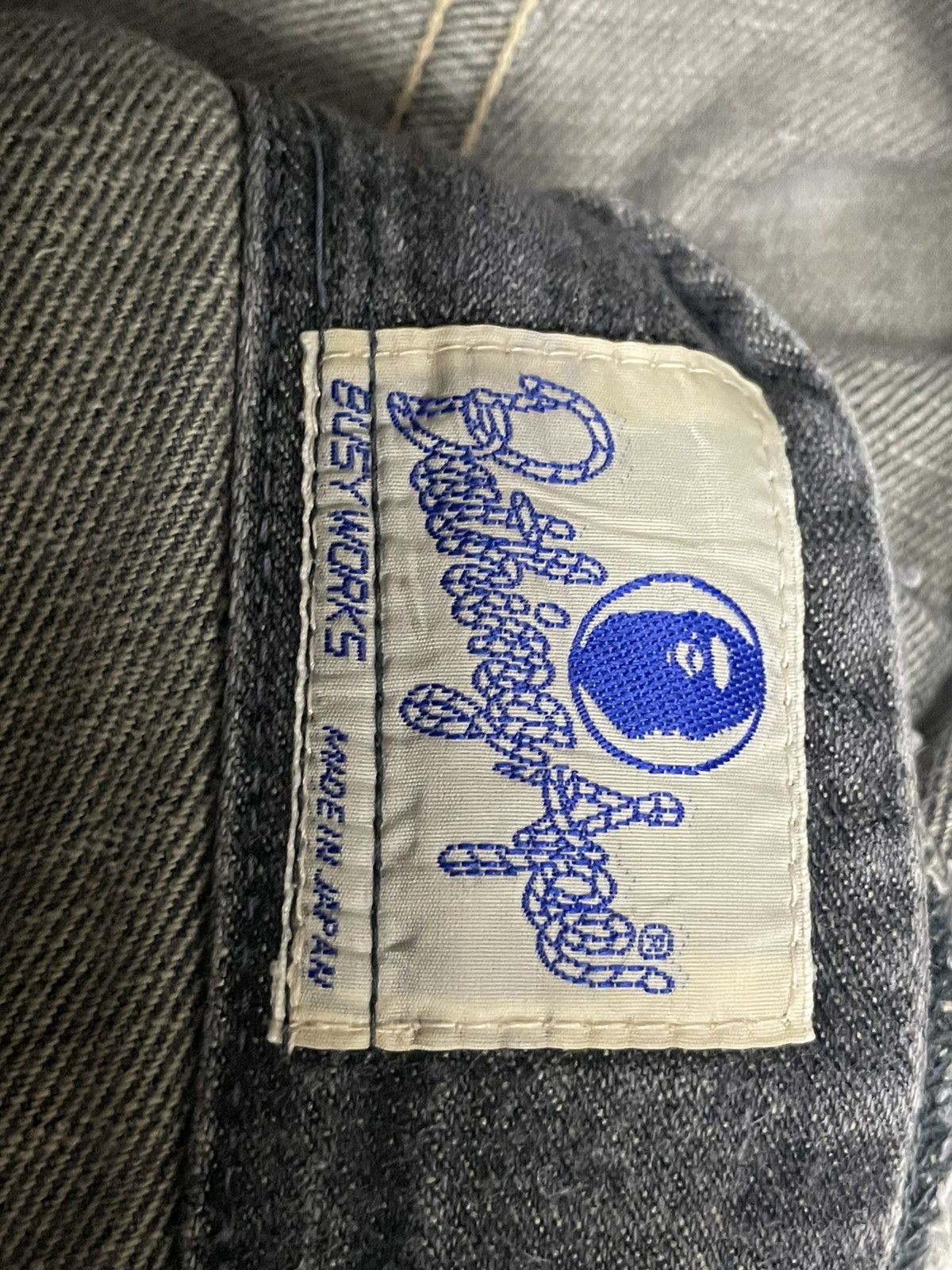 Bape Vintage Bape Busy Works Selvedge Distresed Denim Size US 31 - 18 Thumbnail