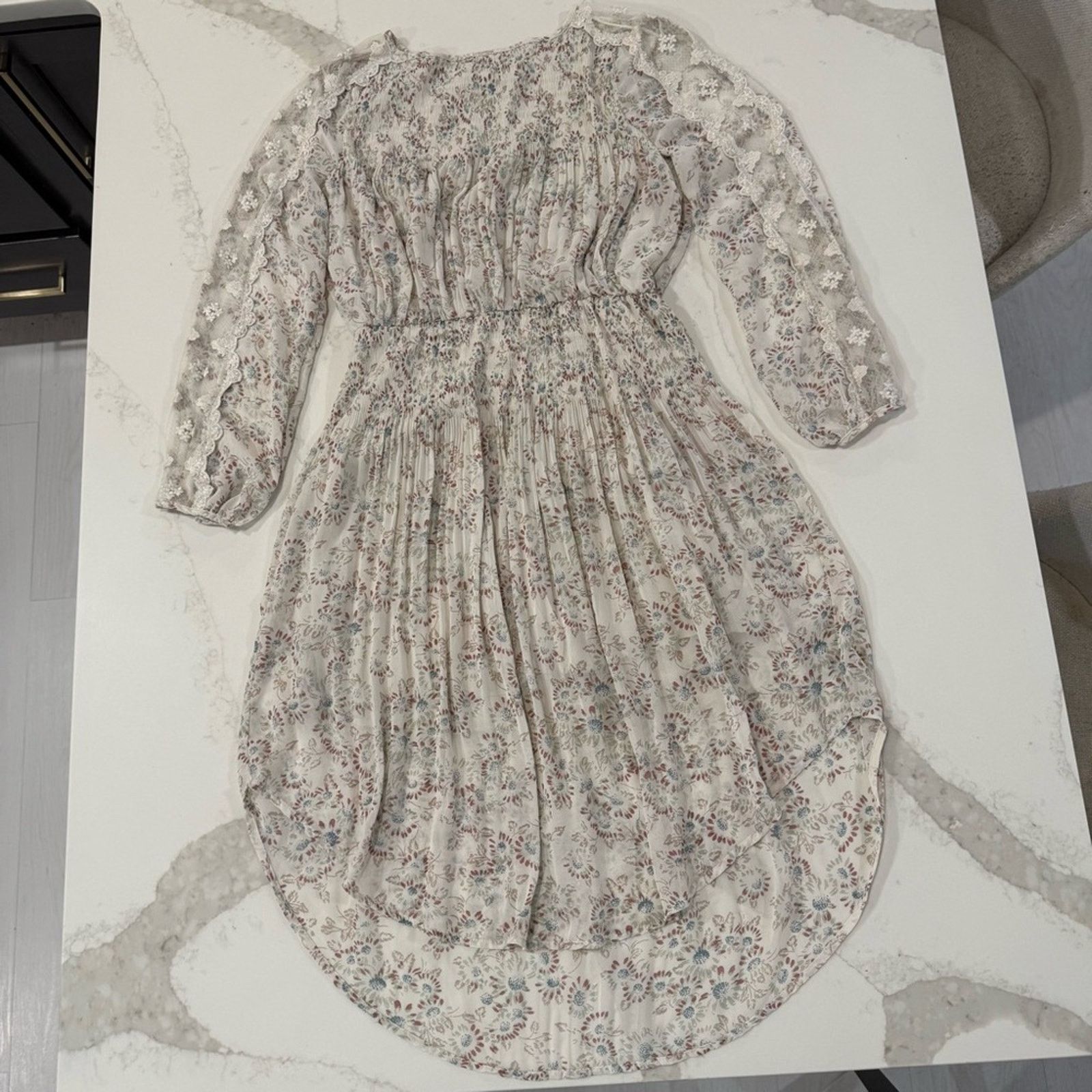 Free People Free People Floral Charolette Chiffon MidiDress Womens Small Size S / US 4 / IT 40 - 5 Thumbnail