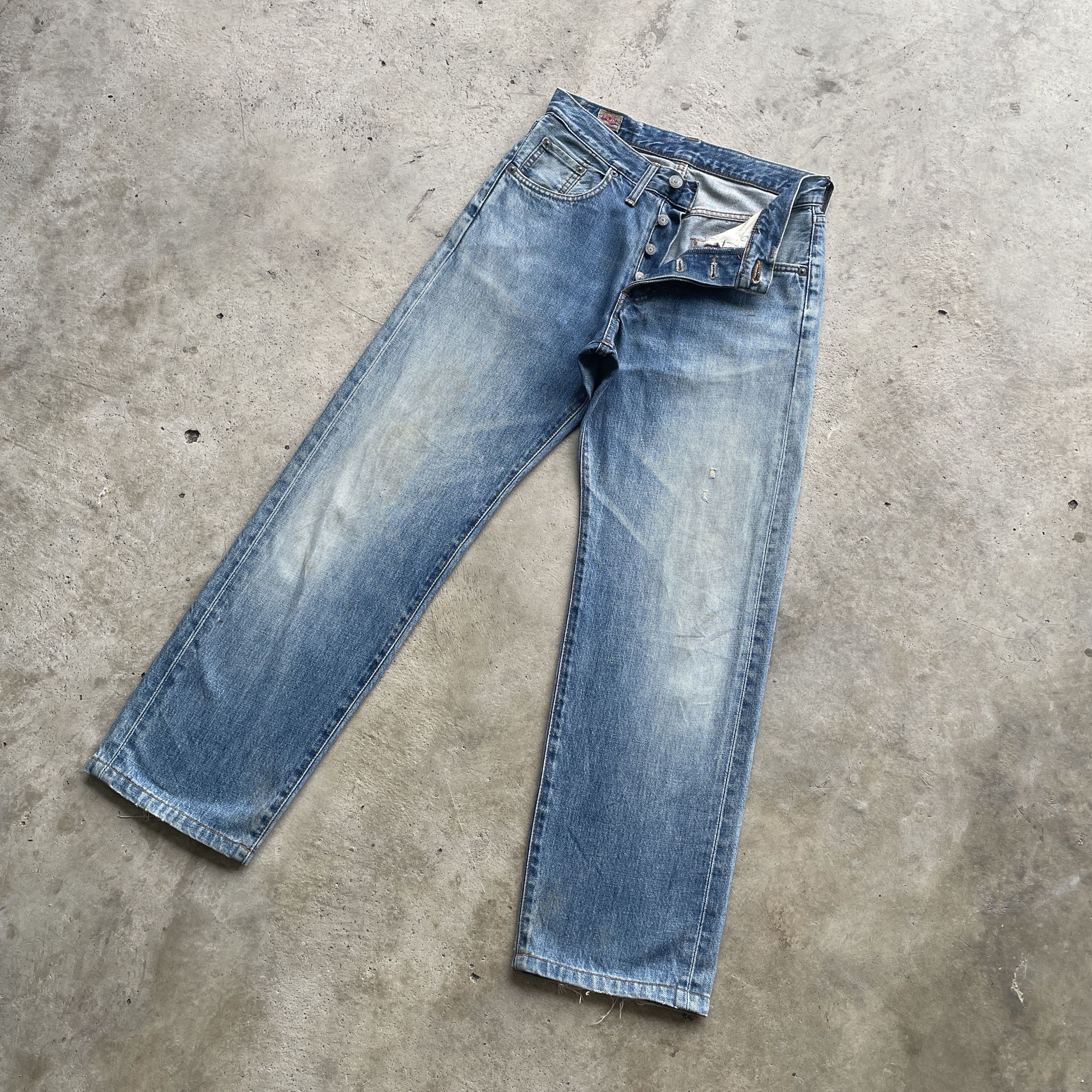 Edwin W28x28.5 VINTAGE EDWIN 503 JEANS FADED DENIM BAGGY PANTS Size US 28 / EU 44 - 1 Thumbnail