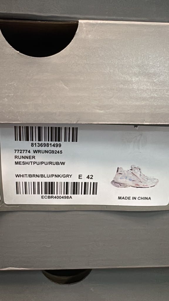 Balenciaga o1rshd1 Q:2 / Runner Gradient Sneaker in Multicolor Size US 9 / EU 42 - 25 Thumbnail