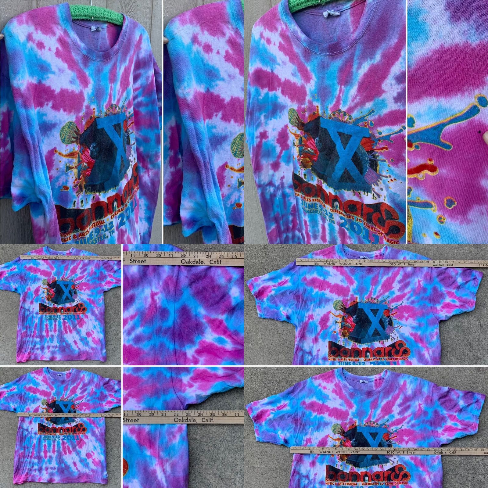 Anvil Bonnaroo Music & Arts Festival T-Shirt 2011 2XL Multicolor Short Sleeve Crew Neck Anvil Gel?? Size US XXL / EU 58 / 5 - 8 Thumbnail