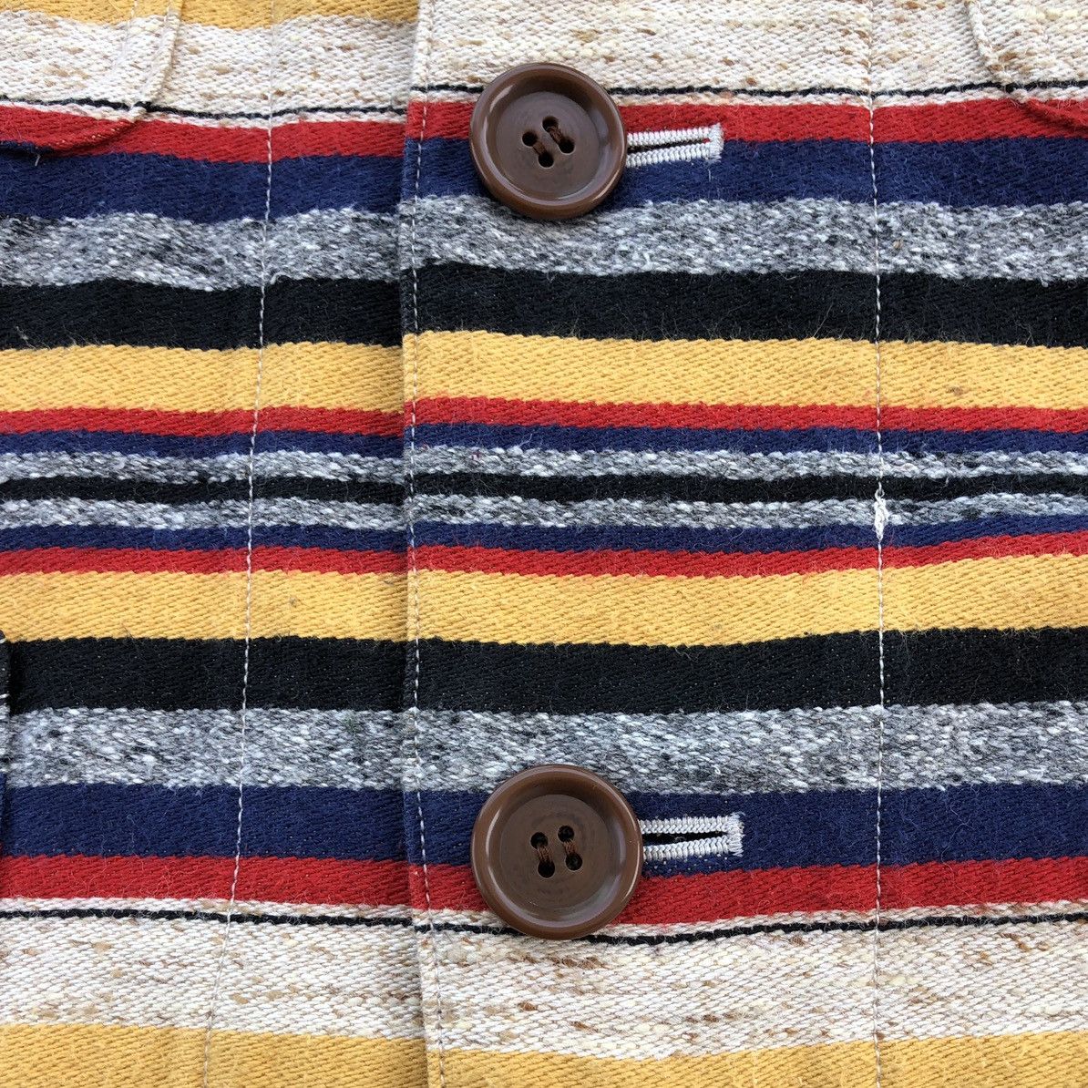 Nicole Club Nicole Club Dept. Multicolour Stripped Canves Coat Jacket Size S / US 4 / IT 40 - 14 Thumbnail