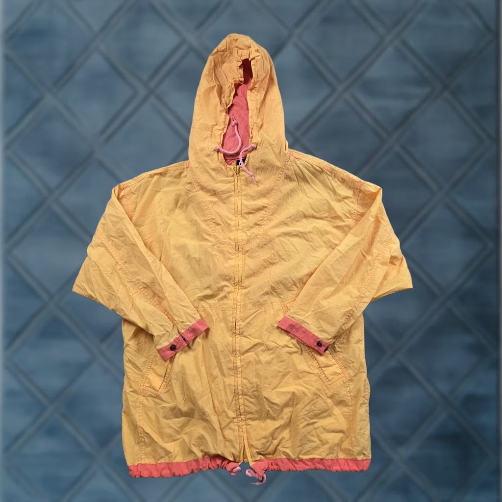 Gap VINTAGE GAP Jacket Womens L Yellow Orange Hooded Nylon Windbreaker Zip 90s Size L / US 10 / IT 46 - 1 Thumbnail
